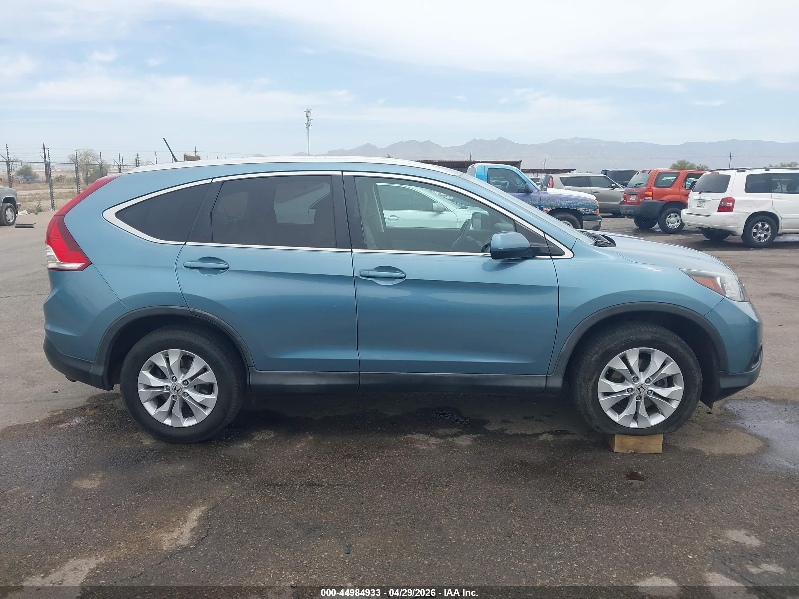 2014 Honda Cr-v Ex-l Green vin: 2HKRM3H71EH557119