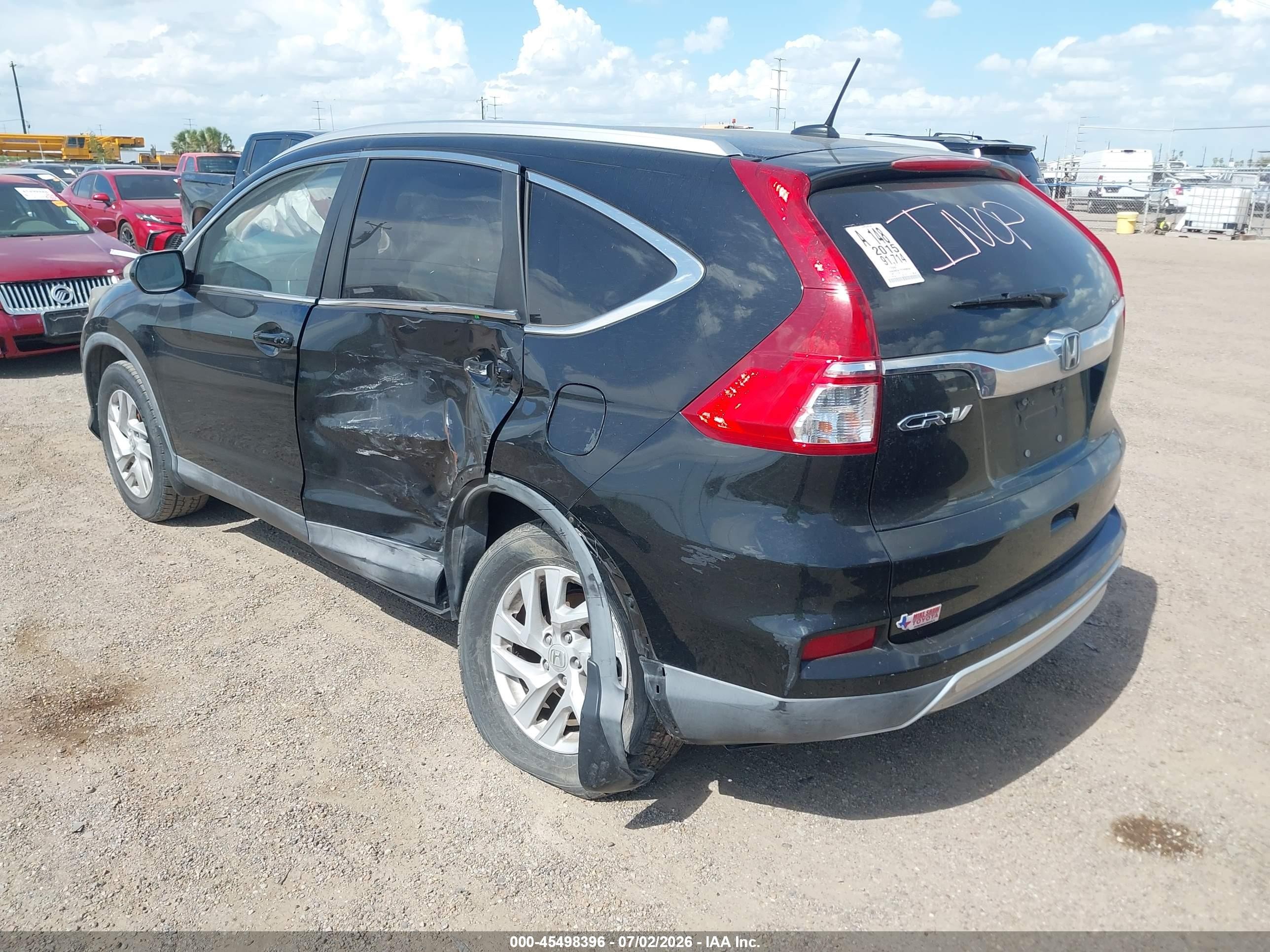 2015 Honda Cr-v Ex-l Black vin: 2HKRM3H71FH506561