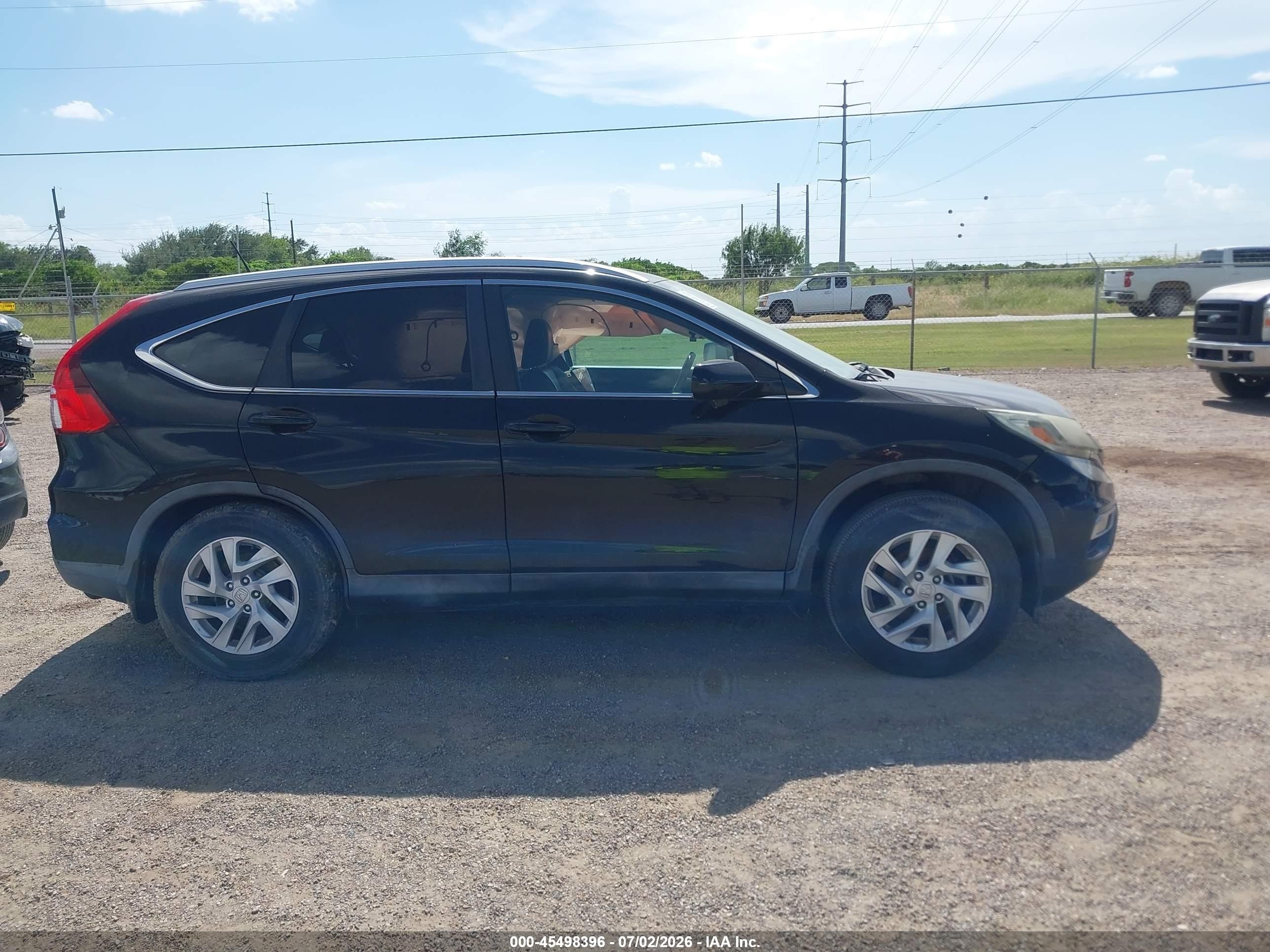 2015 Honda Cr-v Ex-l Black vin: 2HKRM3H71FH506561
