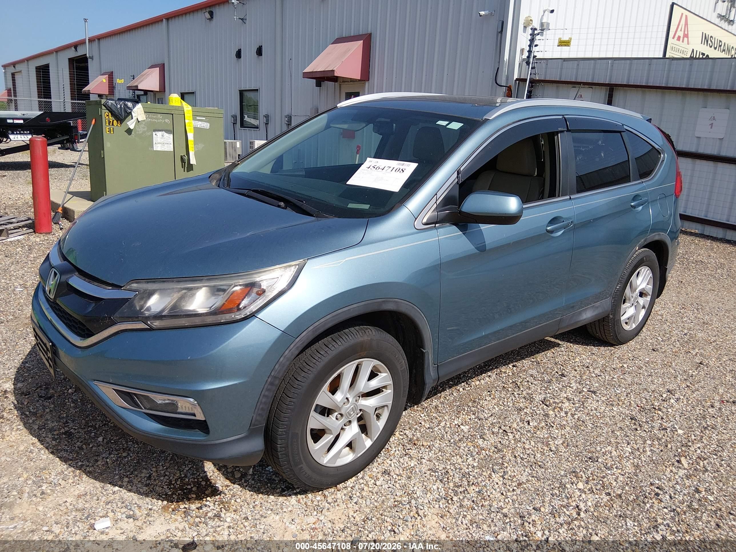 2015 Honda Cr-v Ex-l Teal vin: 2HKRM3H71FH508455
