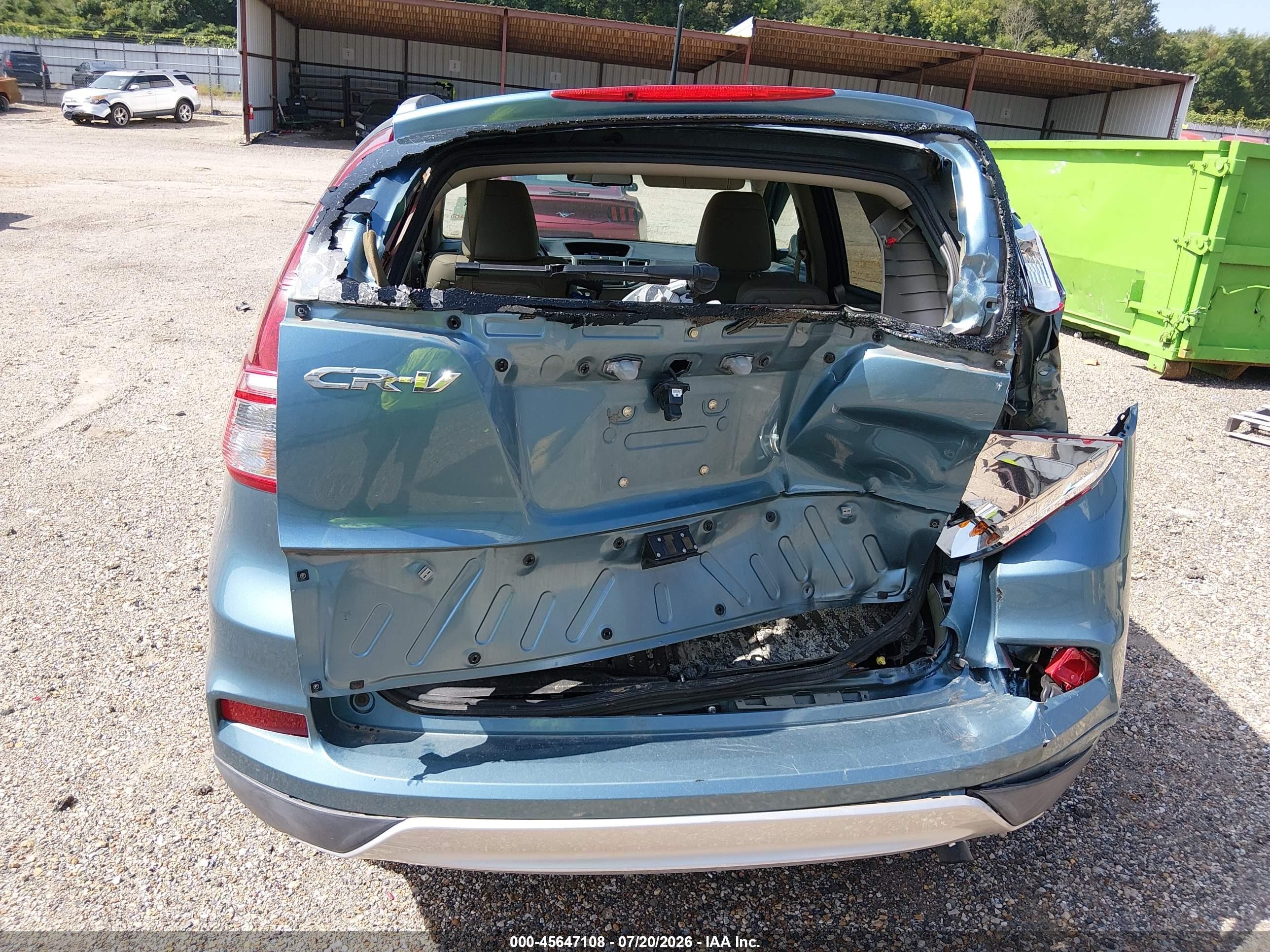 2015 Honda Cr-v Ex-l Teal vin: 2HKRM3H71FH508455