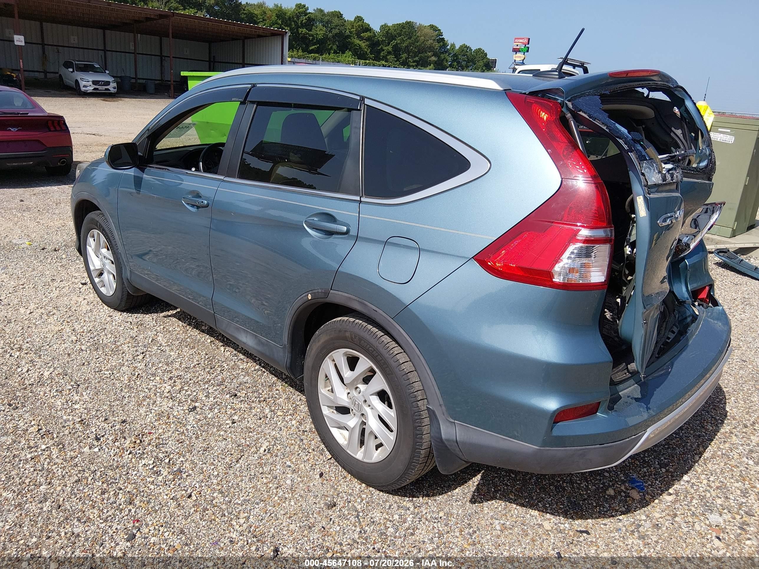 2015 Honda Cr-v Ex-l Teal vin: 2HKRM3H71FH508455