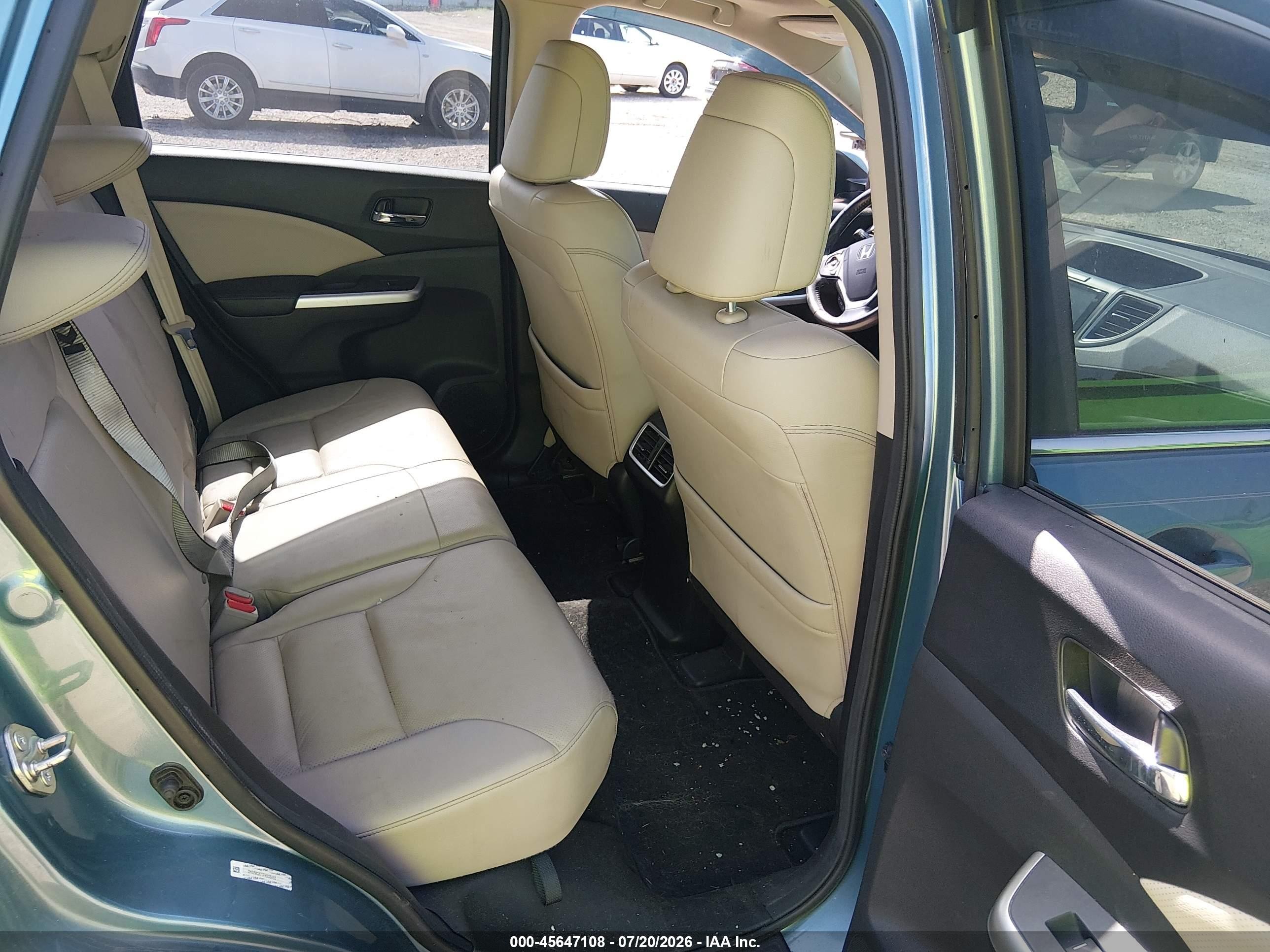 2015 Honda Cr-v Ex-l Teal vin: 2HKRM3H71FH508455