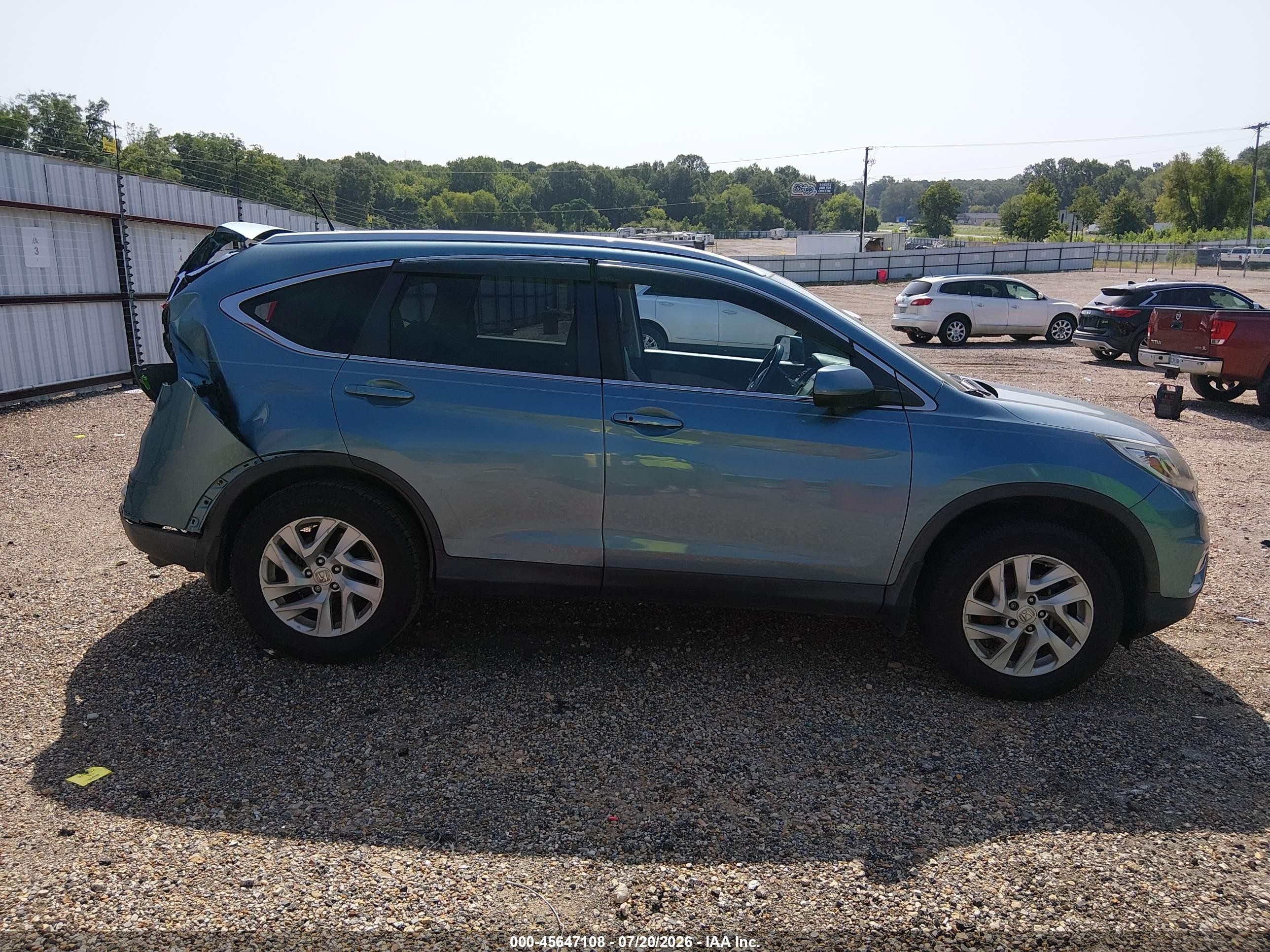 2015 Honda Cr-v Ex-l Teal vin: 2HKRM3H71FH508455