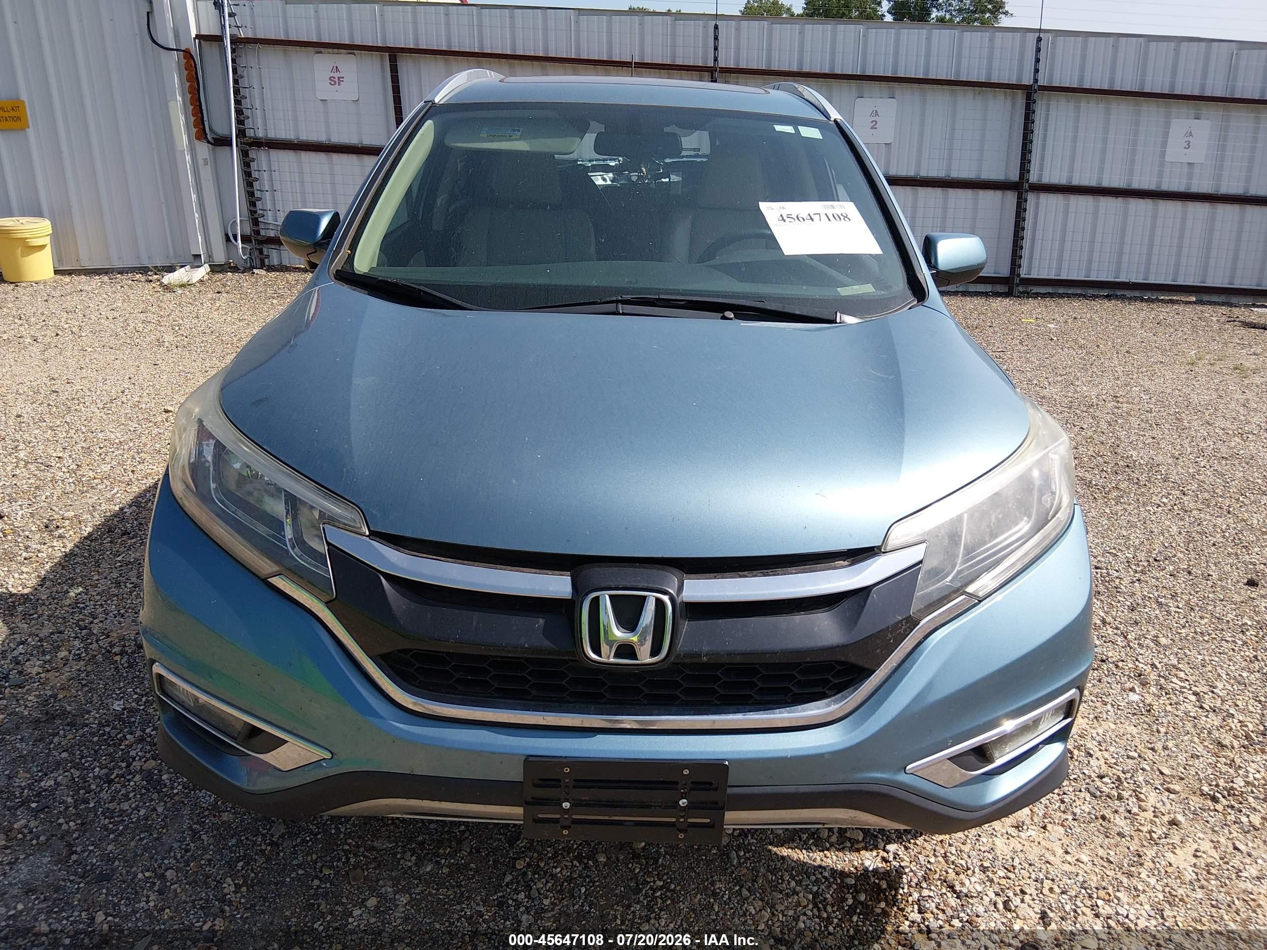 2015 Honda Cr-v Ex-l Teal vin: 2HKRM3H71FH508455