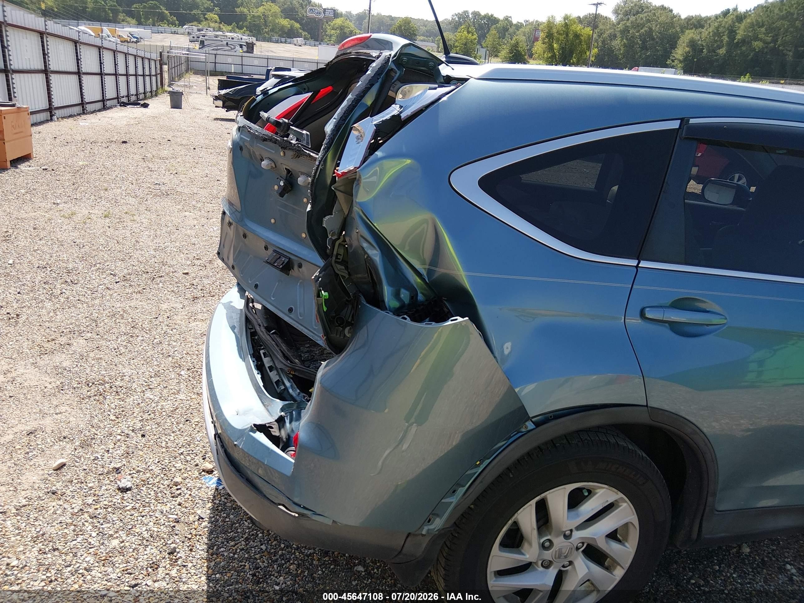 2015 Honda Cr-v Ex-l Teal vin: 2HKRM3H71FH508455