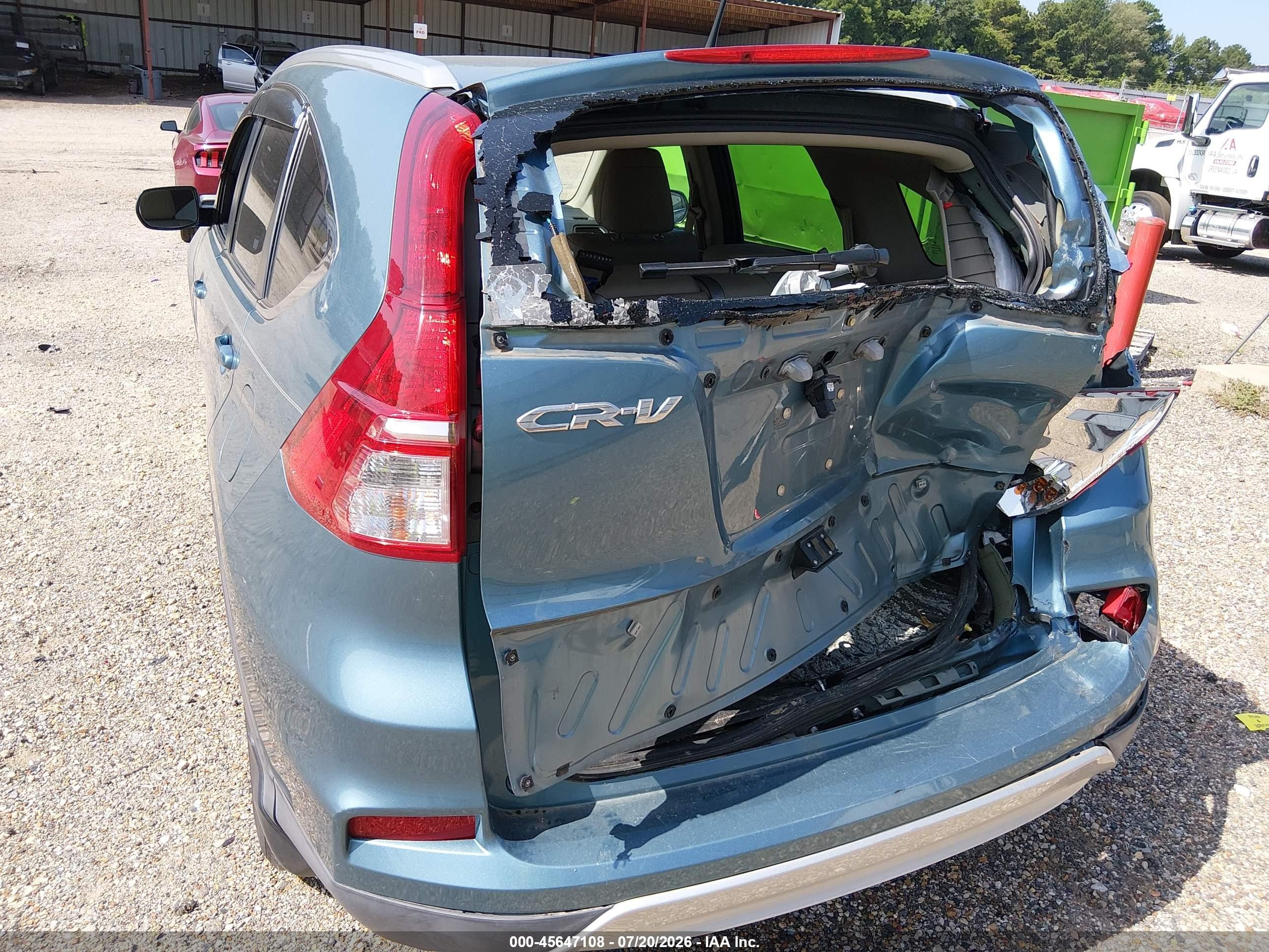 2015 Honda Cr-v Ex-l Teal vin: 2HKRM3H71FH508455