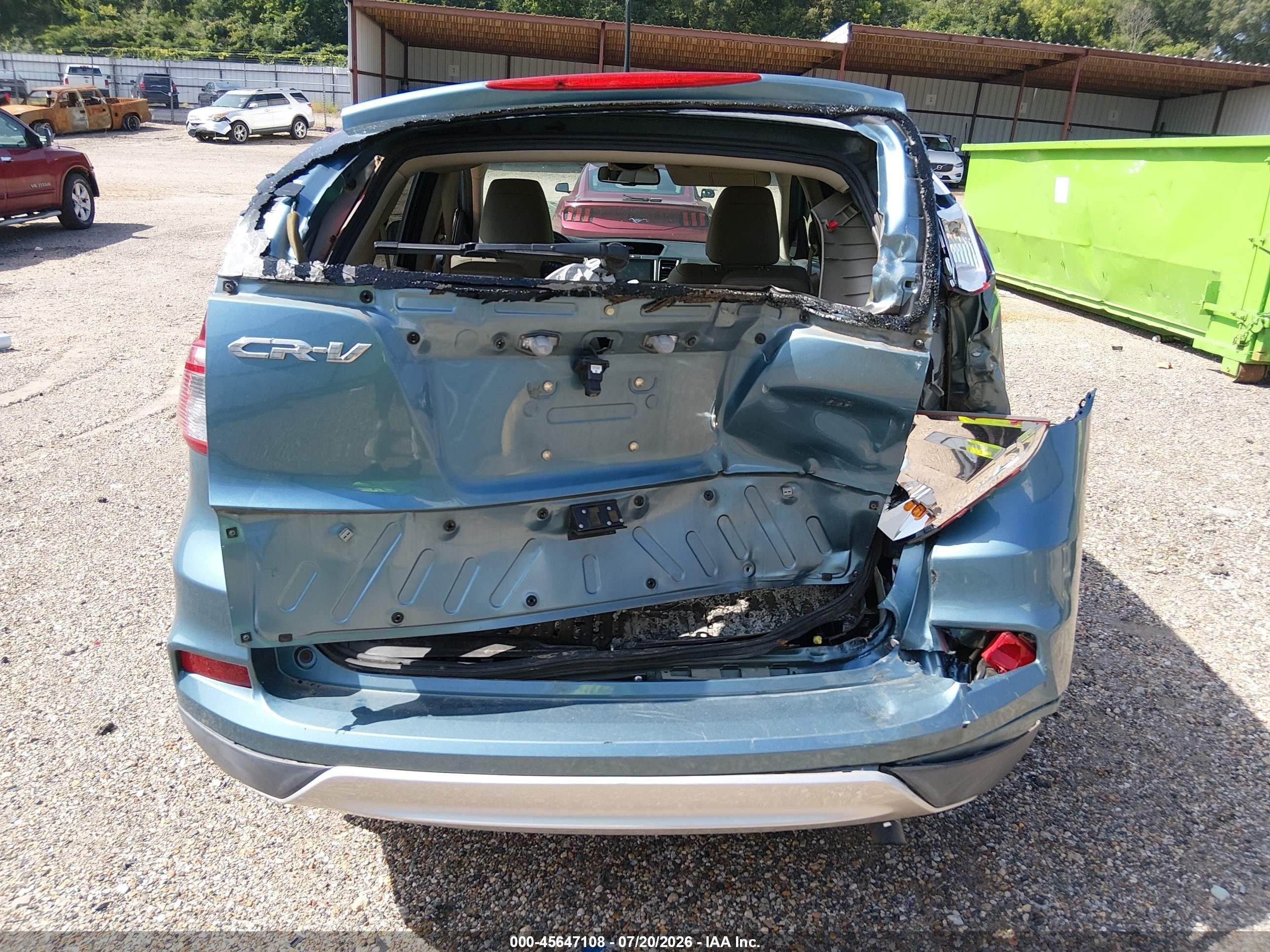 2015 Honda Cr-v Ex-l Teal vin: 2HKRM3H71FH508455