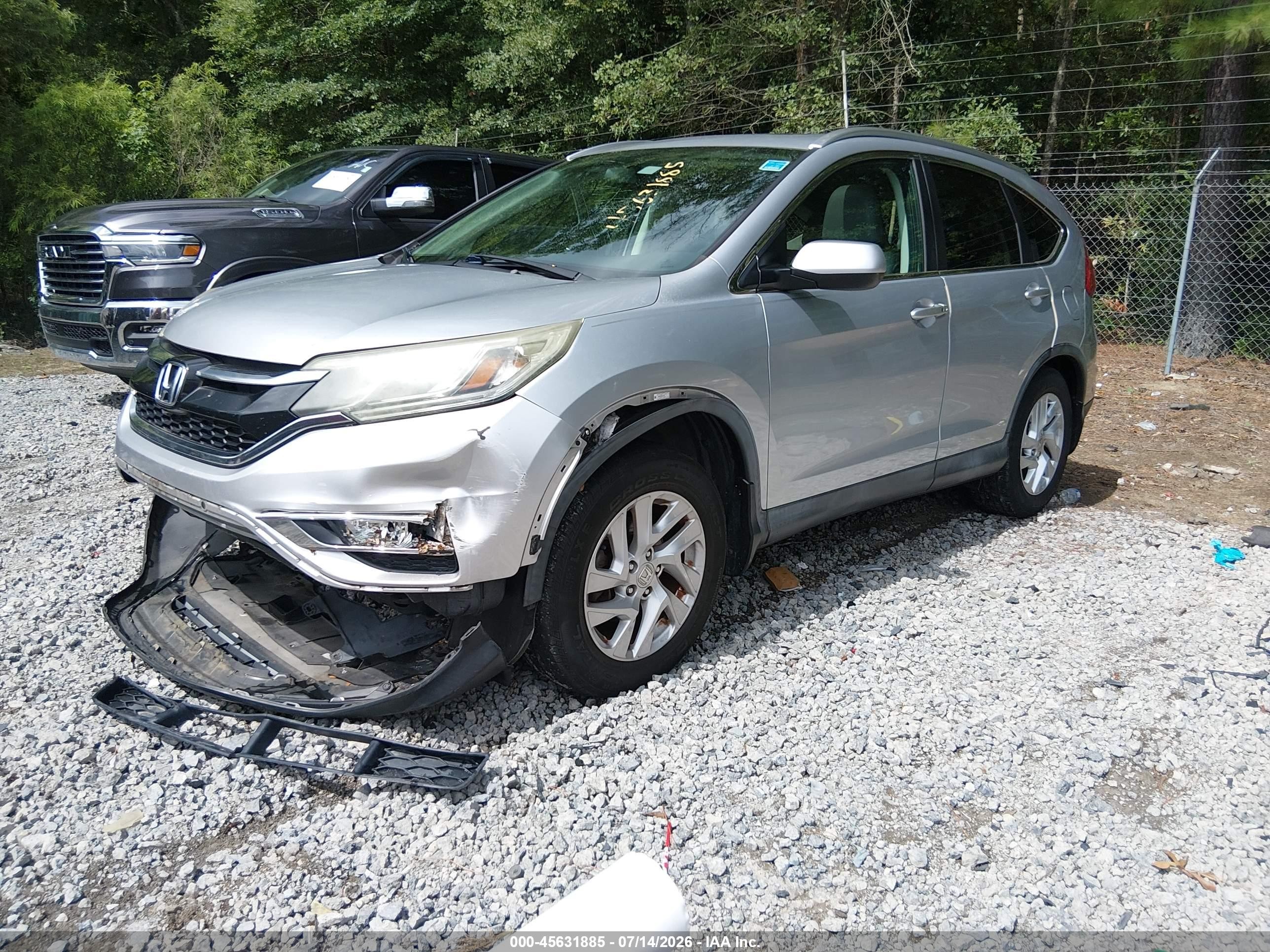 2015 Honda Cr-v Ex-l Silver vin: 2HKRM3H71FH511923