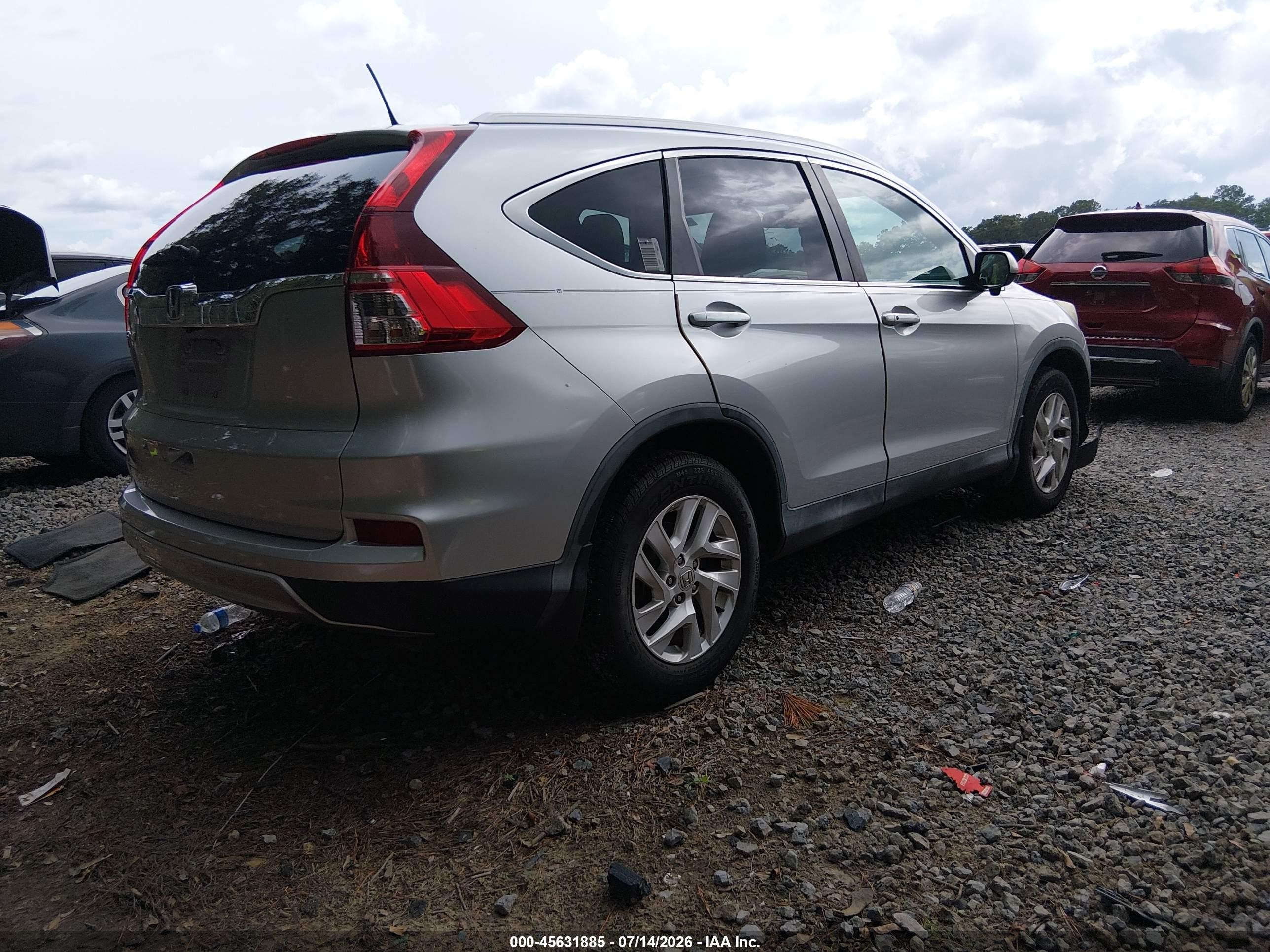 2015 Honda Cr-v Ex-l Silver vin: 2HKRM3H71FH511923