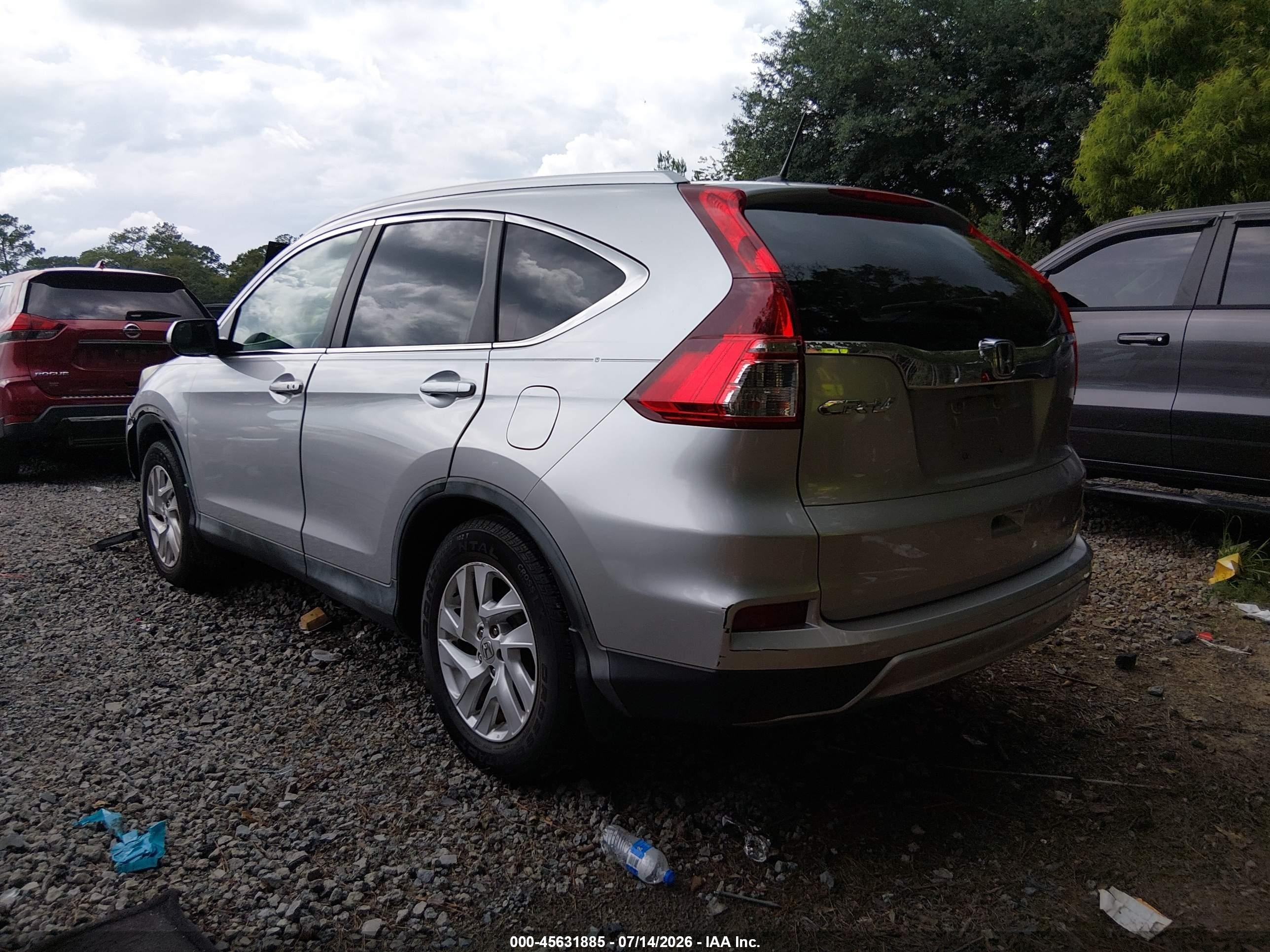 2015 Honda Cr-v Ex-l Silver vin: 2HKRM3H71FH511923