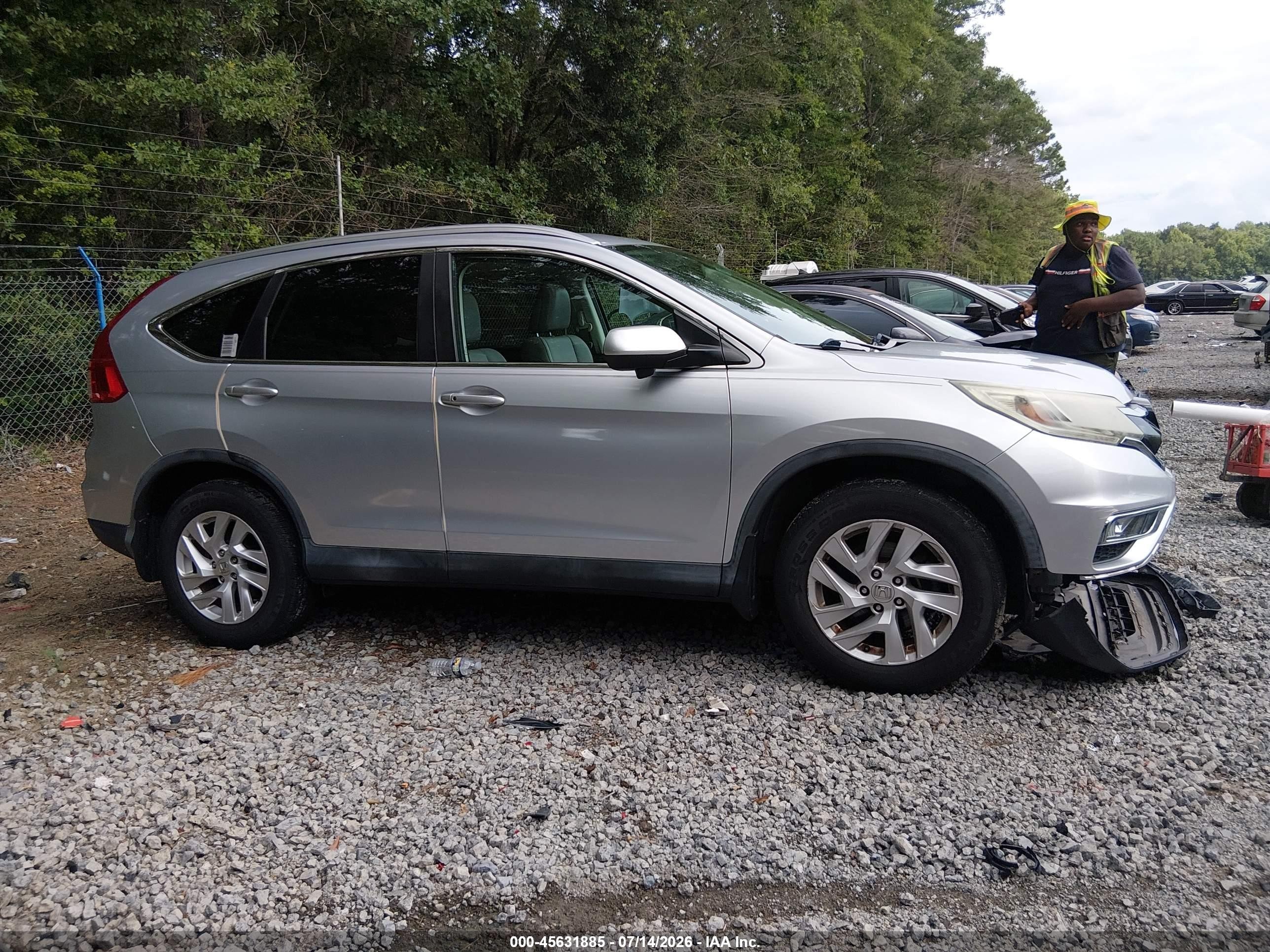 2015 Honda Cr-v Ex-l Silver vin: 2HKRM3H71FH511923