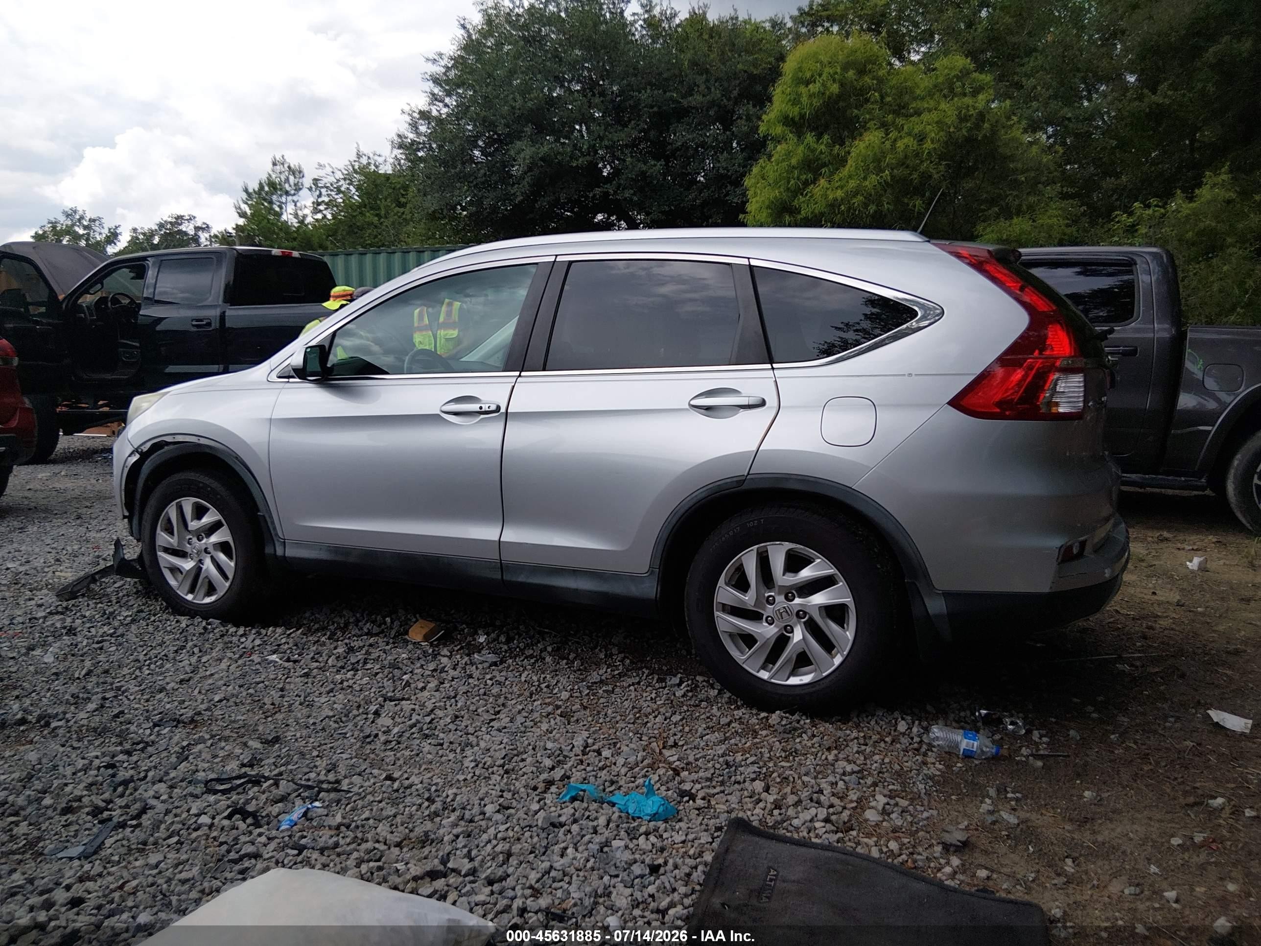 2015 Honda Cr-v Ex-l Silver vin: 2HKRM3H71FH511923