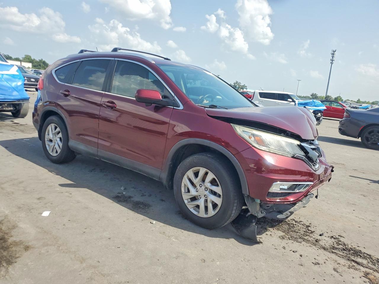 2015 Honda Cr-v Exl Maroon vin: 2HKRM3H71FH525515