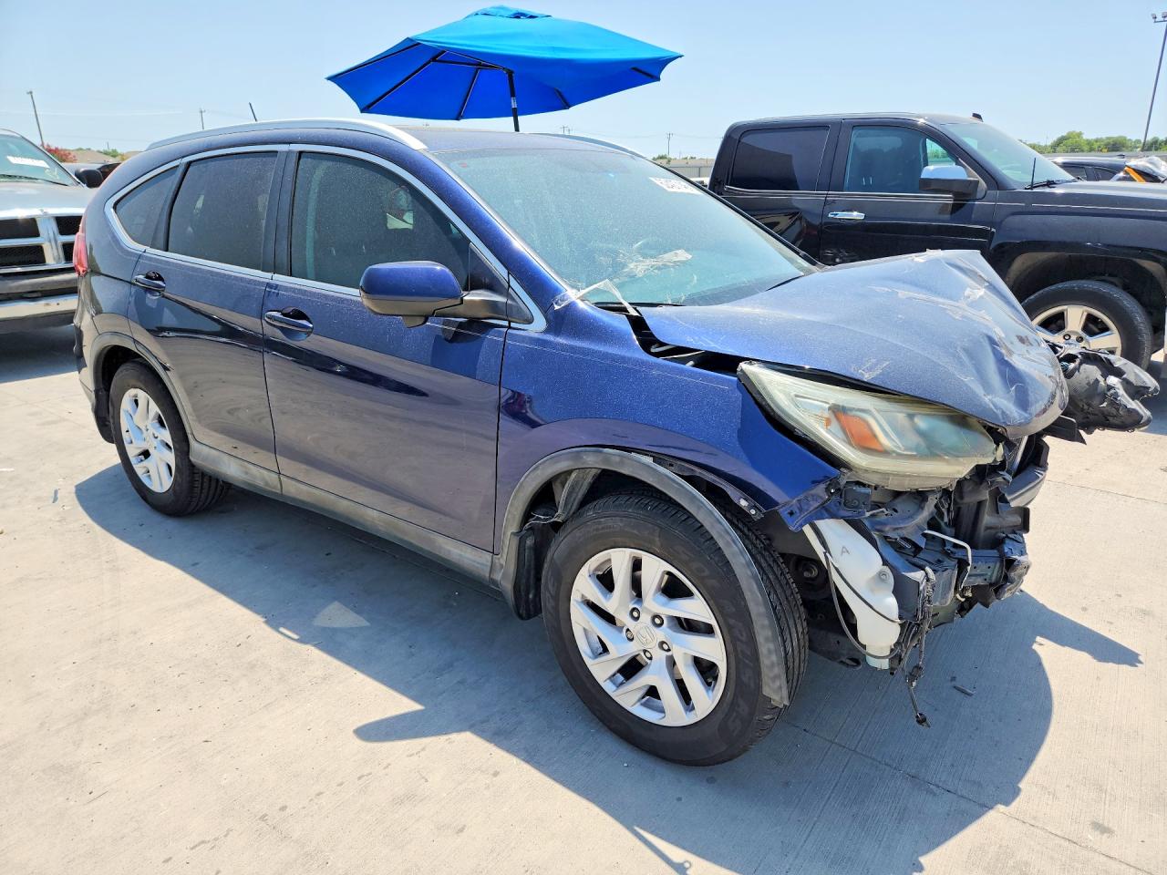 2015 Honda Cr-v Exl Blue vin: 2HKRM3H71FH527667