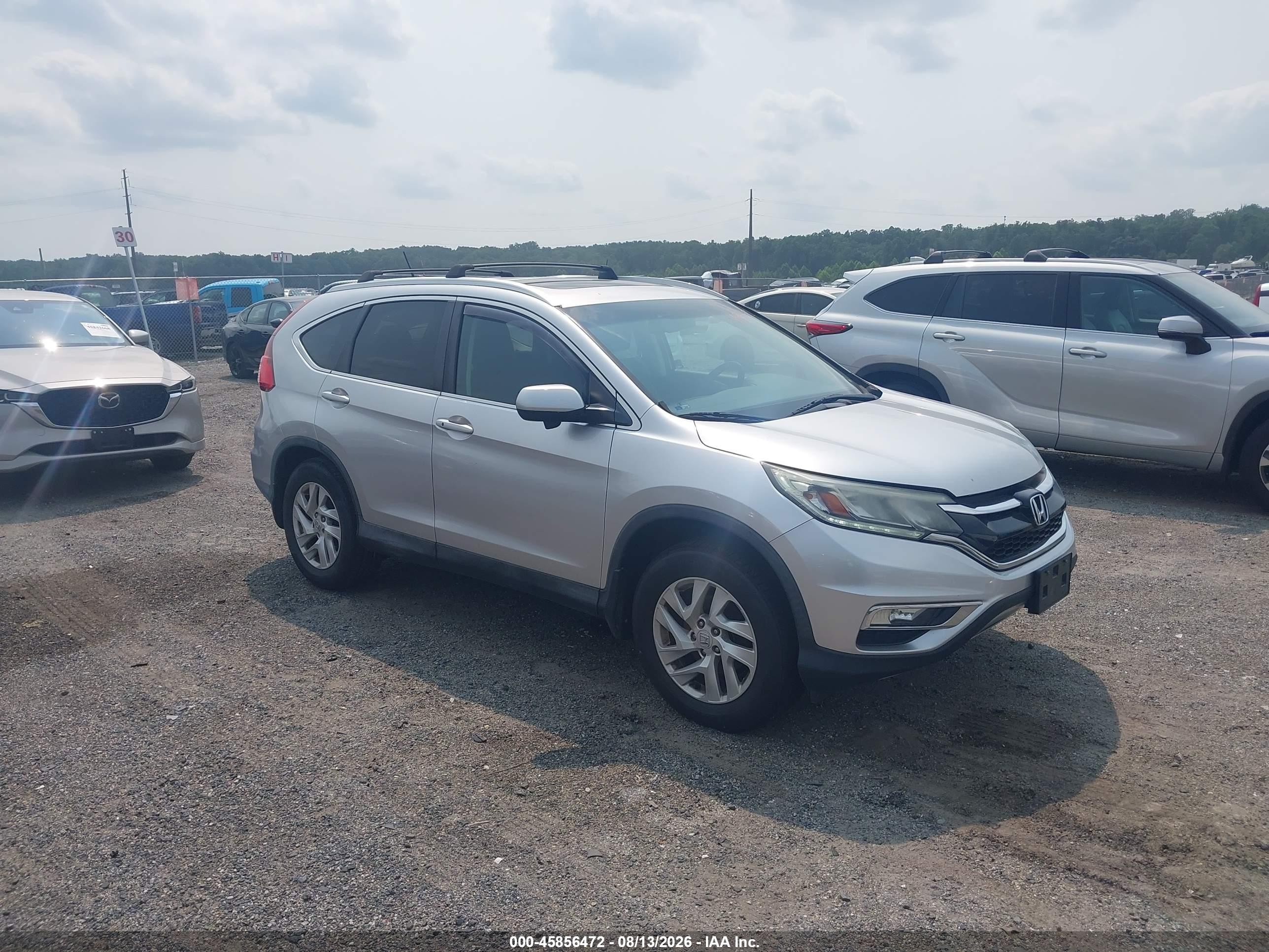2015 Honda Cr-v Ex-l Silver vin: 2HKRM3H71FH534733