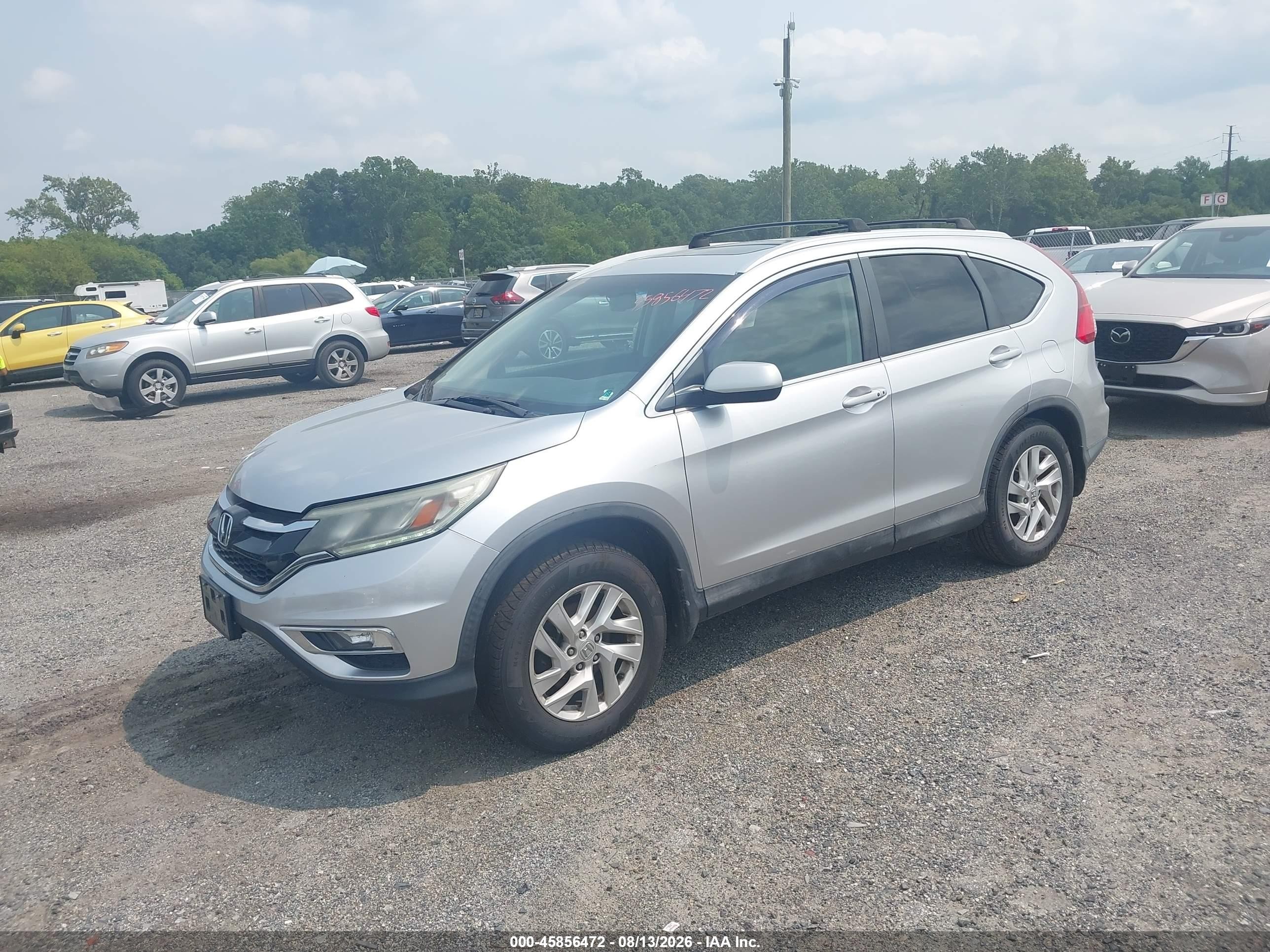 2015 Honda Cr-v Ex-l Серебряный vin: 2HKRM3H71FH534733
