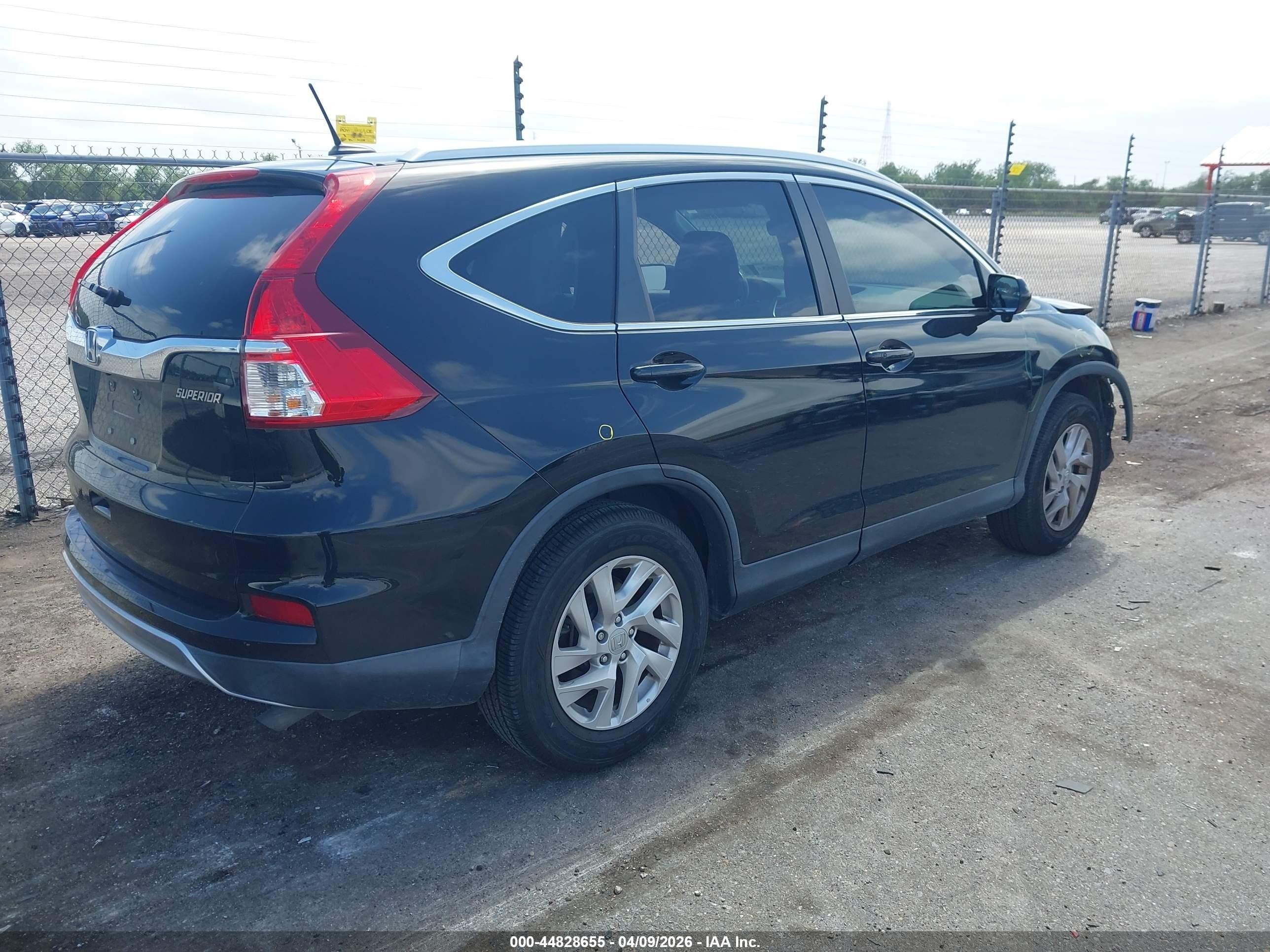 2015 Honda Cr-v Ex-l Black vin: 2HKRM3H71FH538054