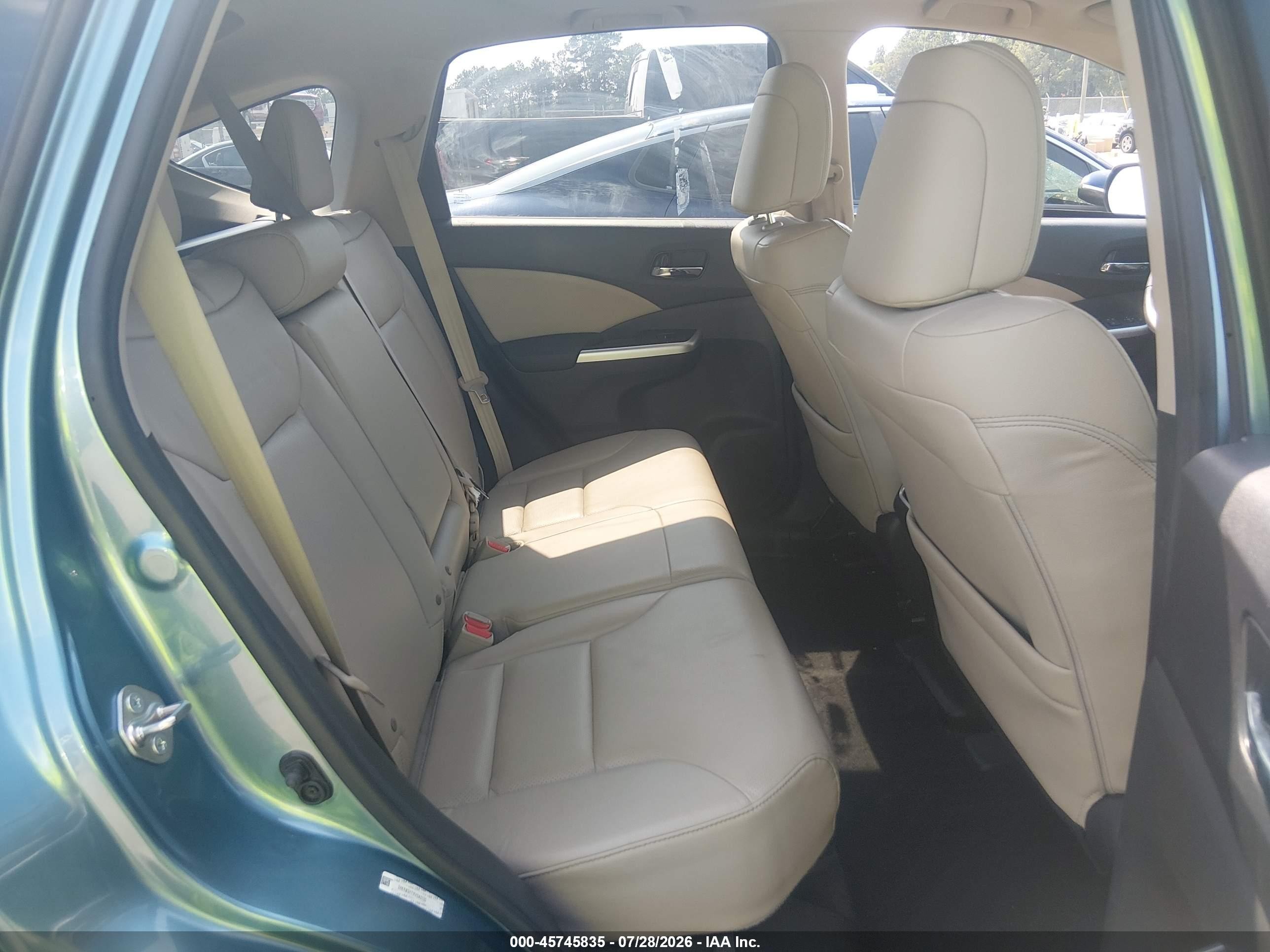2015 Honda Cr-v Ex-l Light Blue vin: 2HKRM3H71FH540130