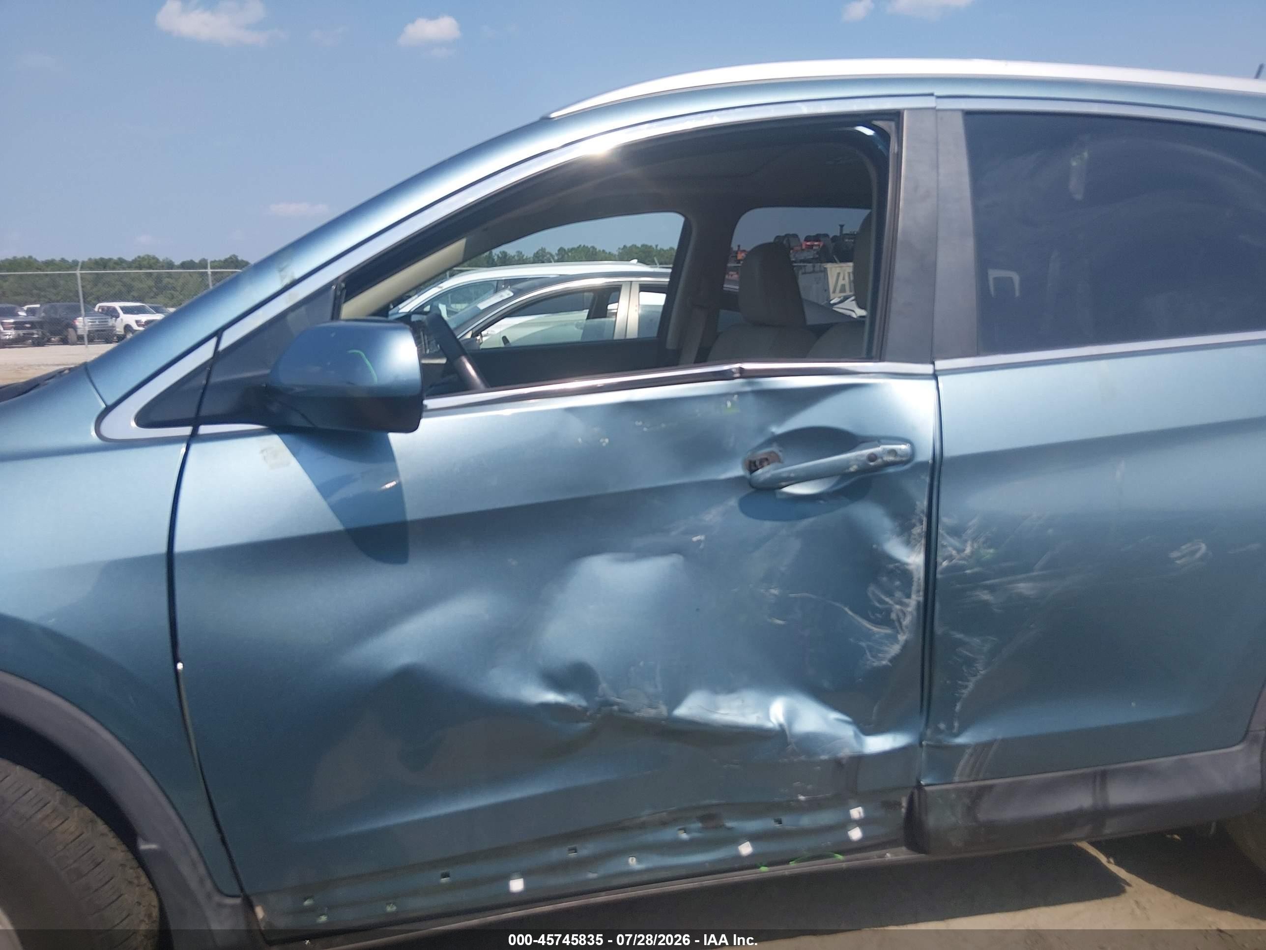 2015 Honda Cr-v Ex-l Light Blue vin: 2HKRM3H71FH540130