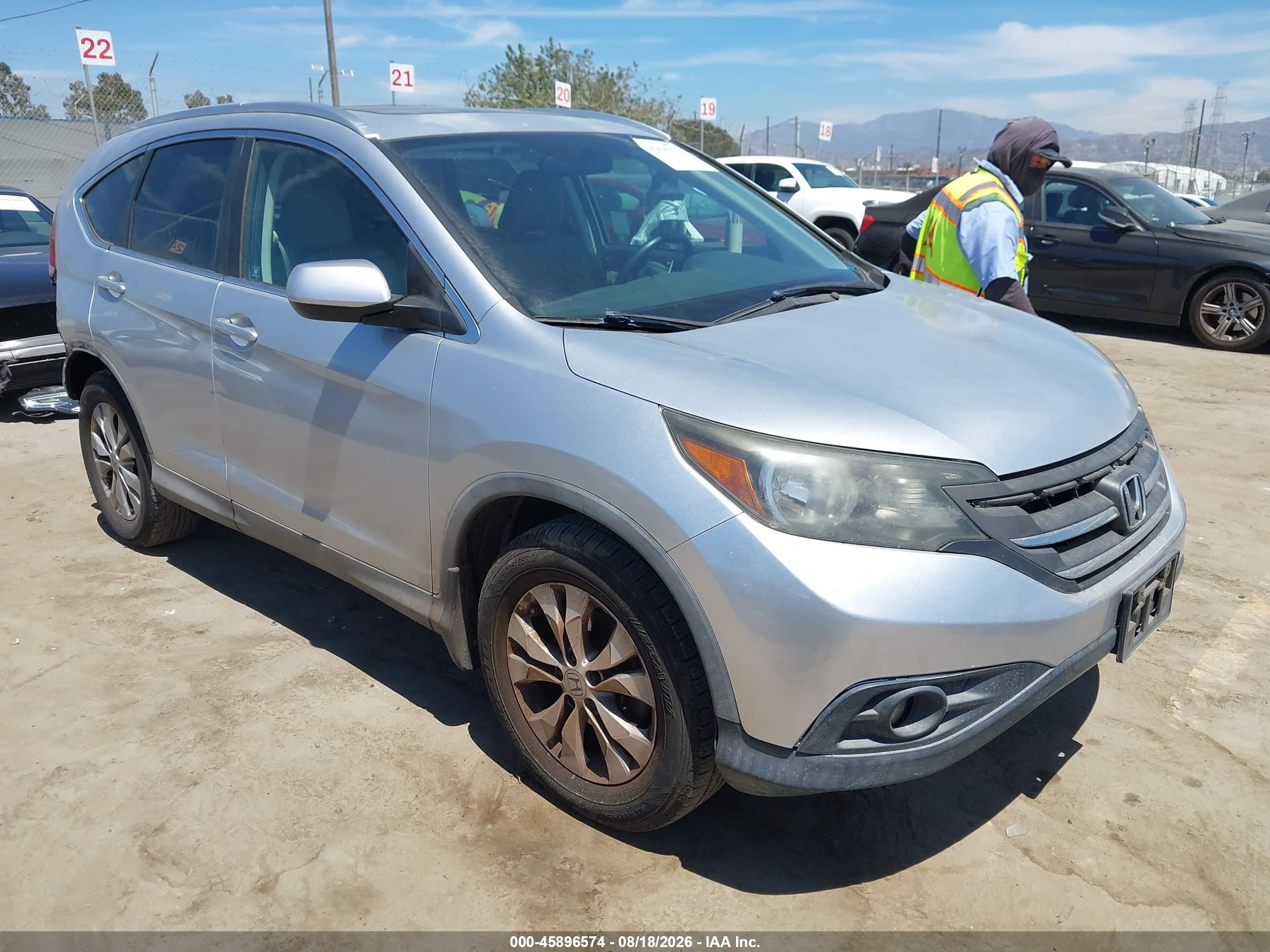 2012 Honda Cr-v Ex-l Silver vin: 2HKRM3H72CH511604