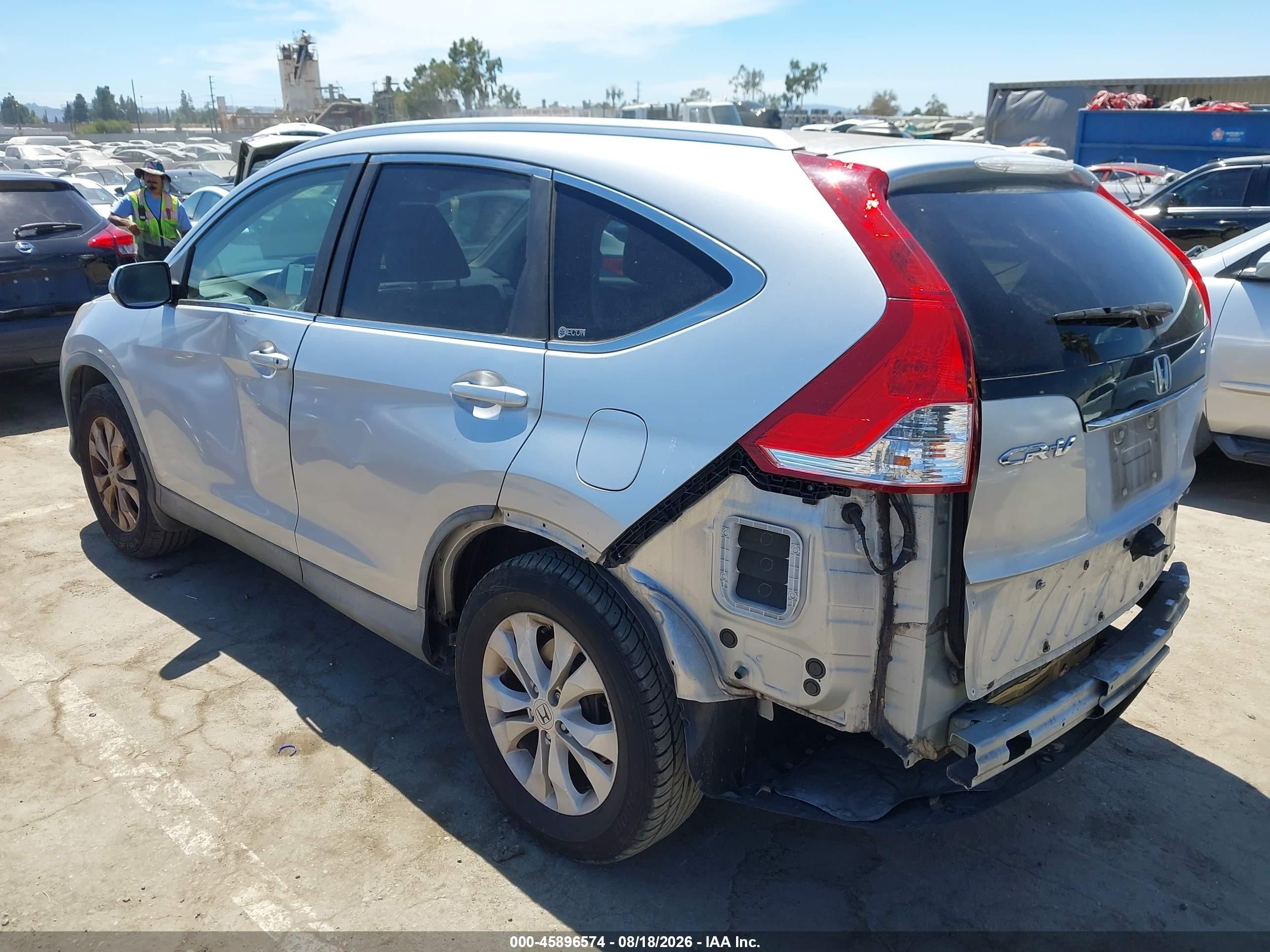 2012 Honda Cr-v Ex-l Silver vin: 2HKRM3H72CH511604