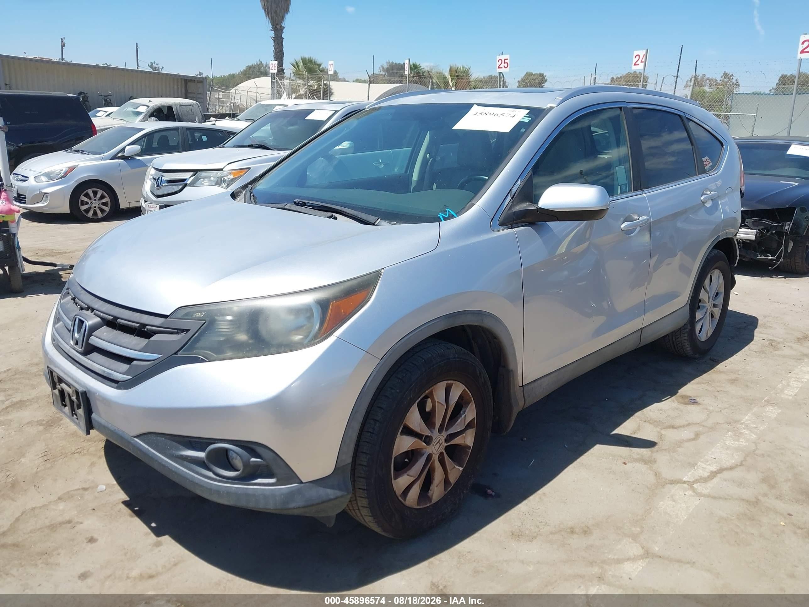 2012 Honda Cr-v Ex-l Silver vin: 2HKRM3H72CH511604