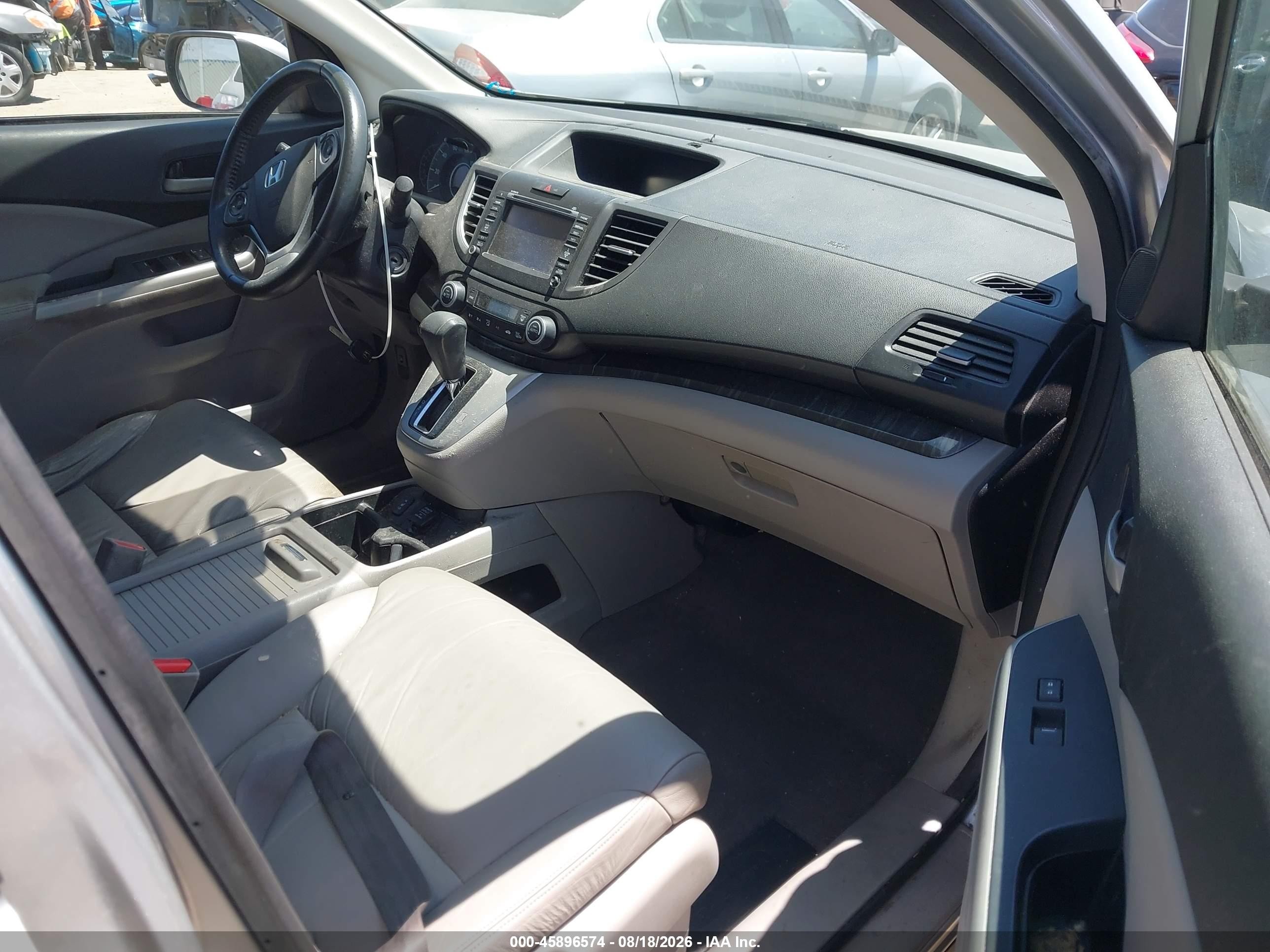 2012 Honda Cr-v Ex-l Silver vin: 2HKRM3H72CH511604