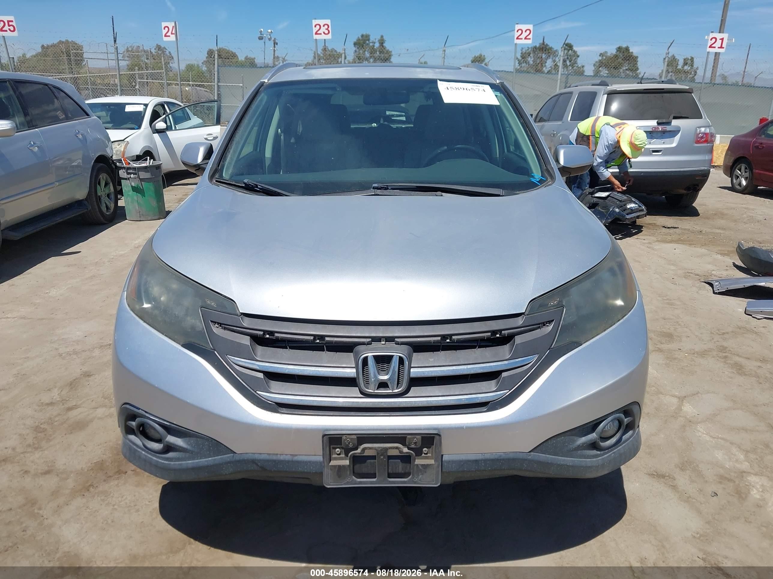 2012 Honda Cr-v Ex-l Silver vin: 2HKRM3H72CH511604