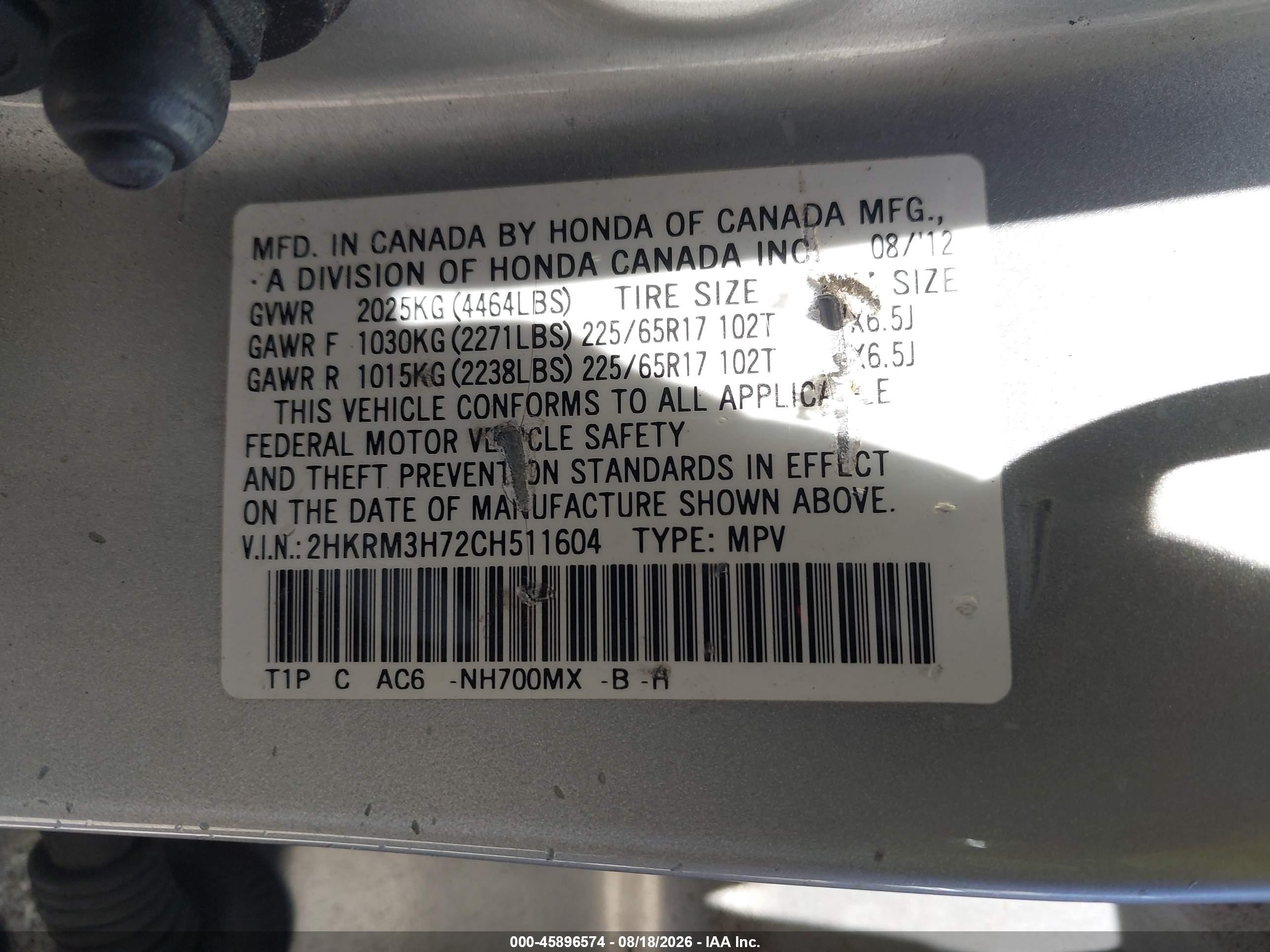 2012 Honda Cr-v Ex-l Silver vin: 2HKRM3H72CH511604