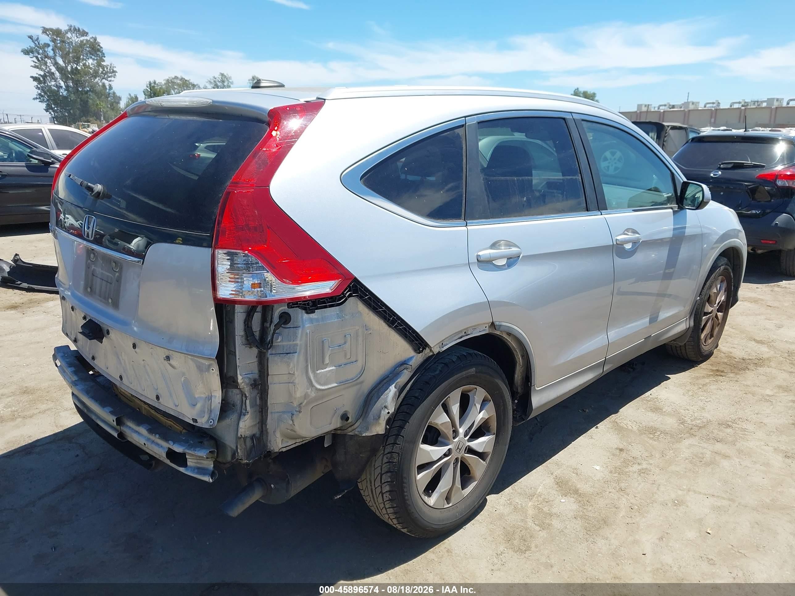 2012 Honda Cr-v Ex-l Silver vin: 2HKRM3H72CH511604