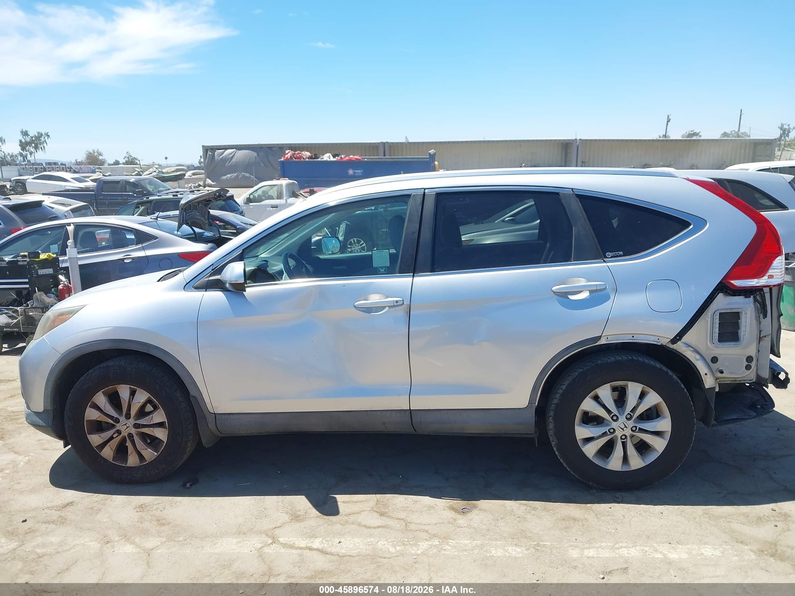 2012 Honda Cr-v Ex-l Silver vin: 2HKRM3H72CH511604