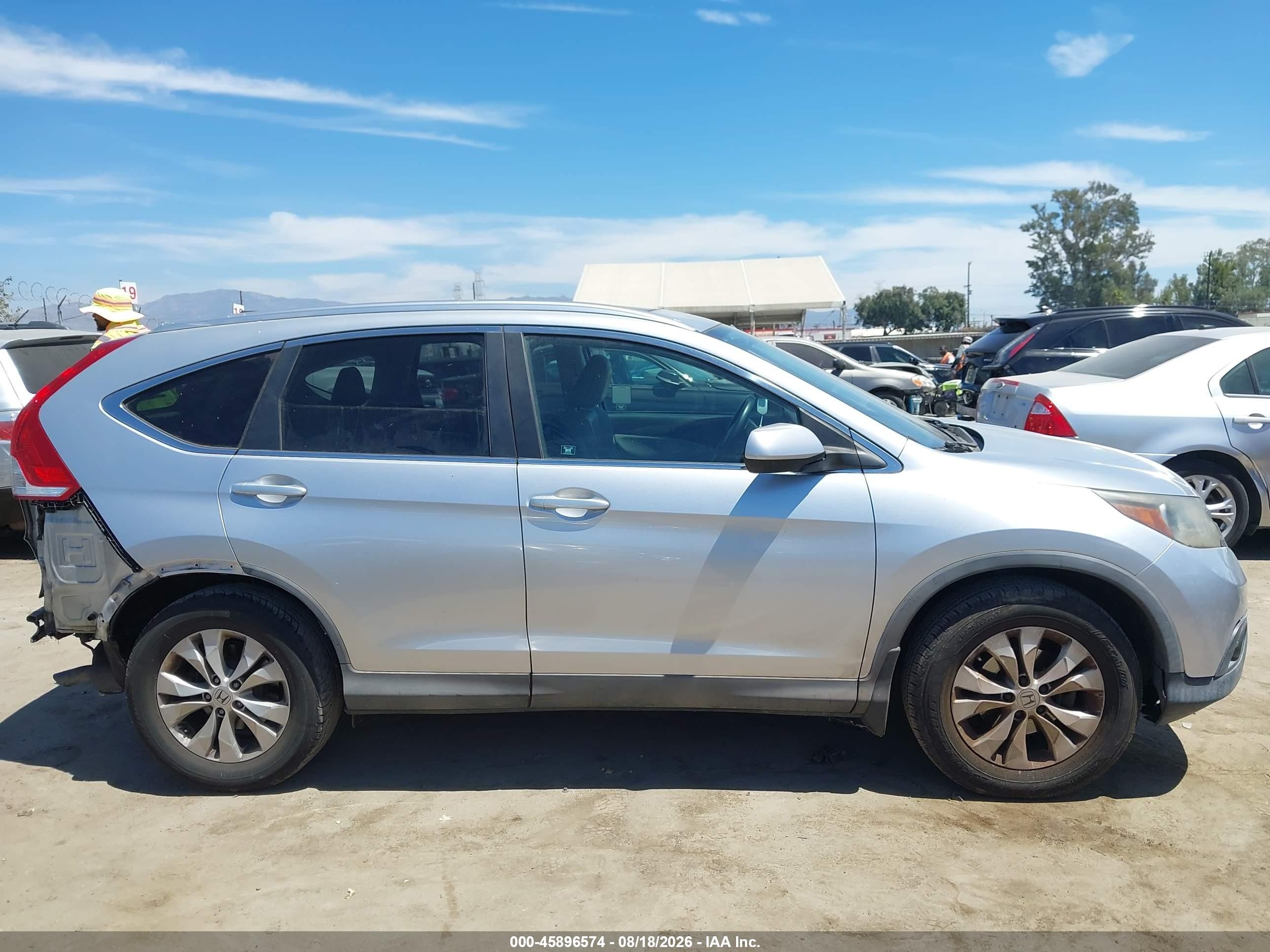 2012 Honda Cr-v Ex-l Silver vin: 2HKRM3H72CH511604