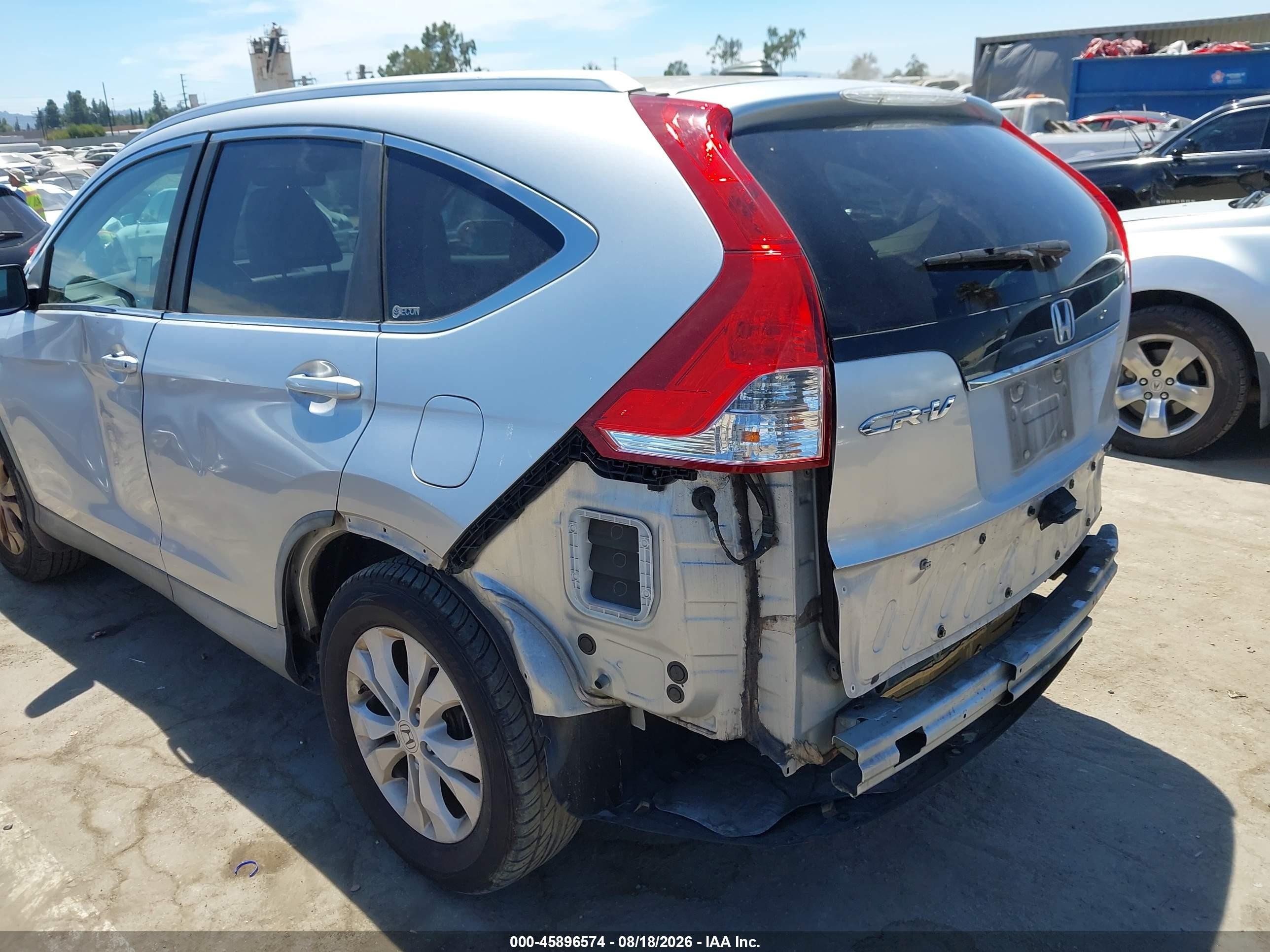 2012 Honda Cr-v Ex-l Silver vin: 2HKRM3H72CH511604