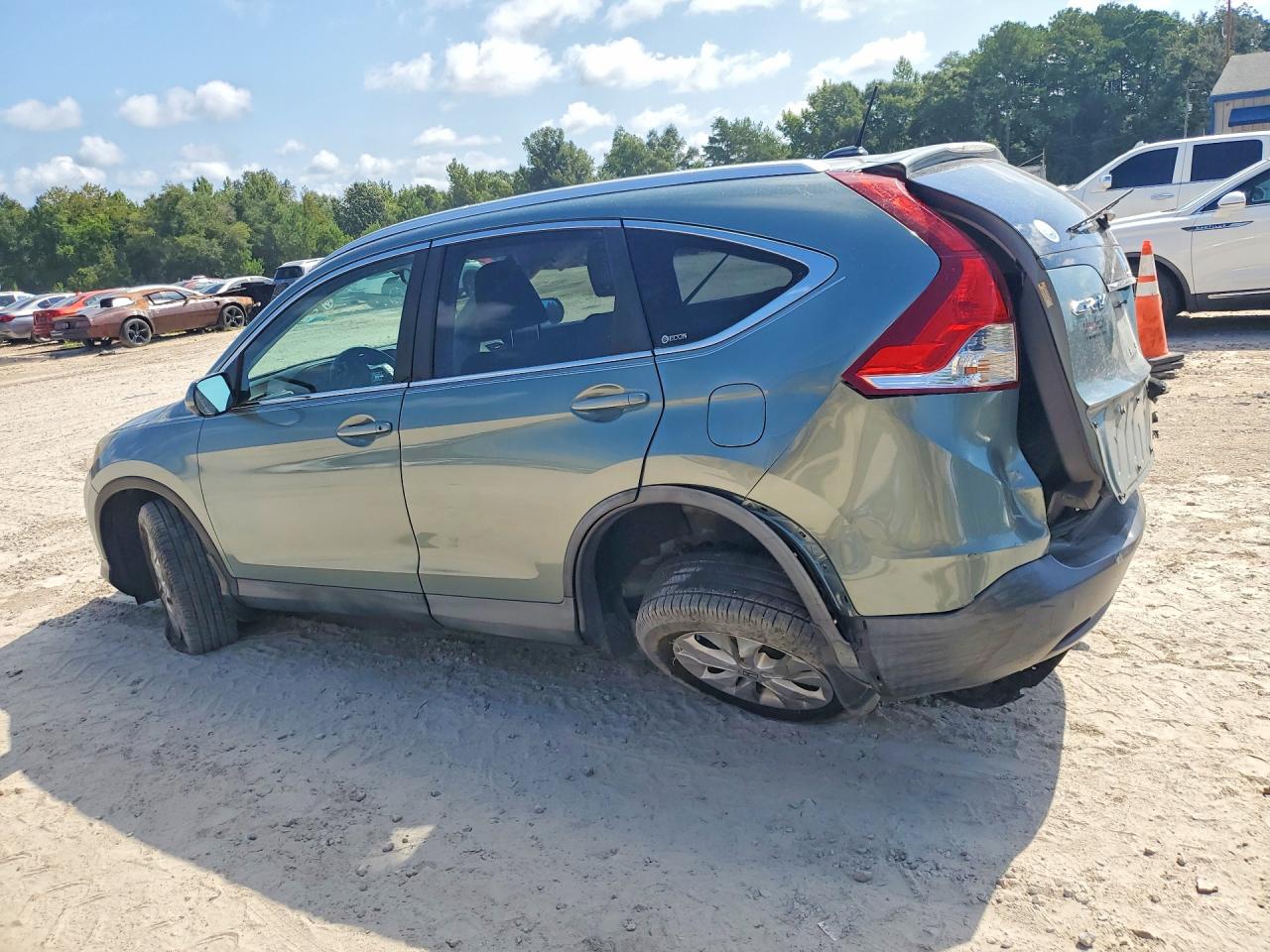 2012 Honda Cr-v Exl Зеленый vin: 2HKRM3H72CH513613