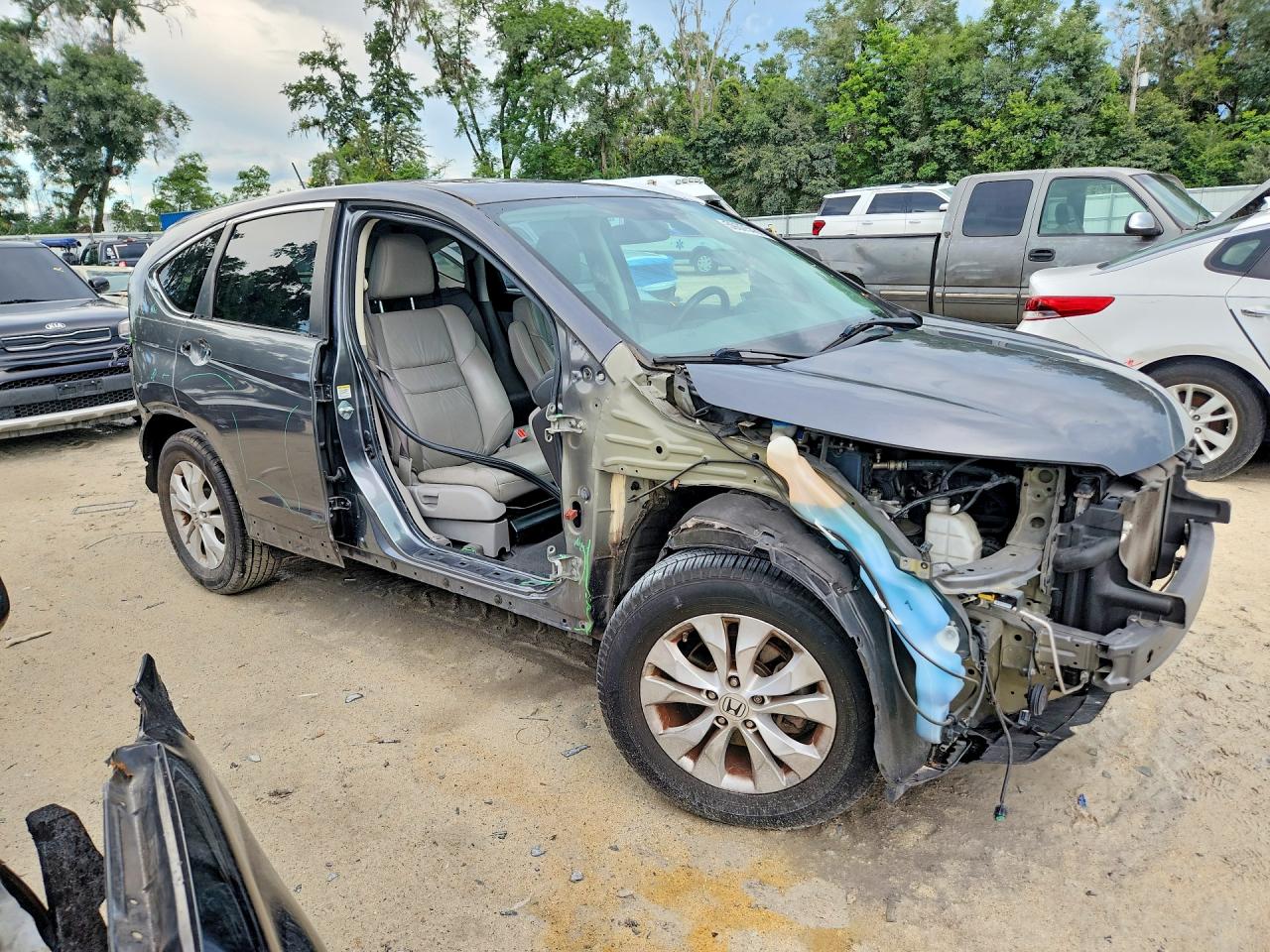 2013 Honda Cr-v Exl Gray vin: 2HKRM3H72DH510163