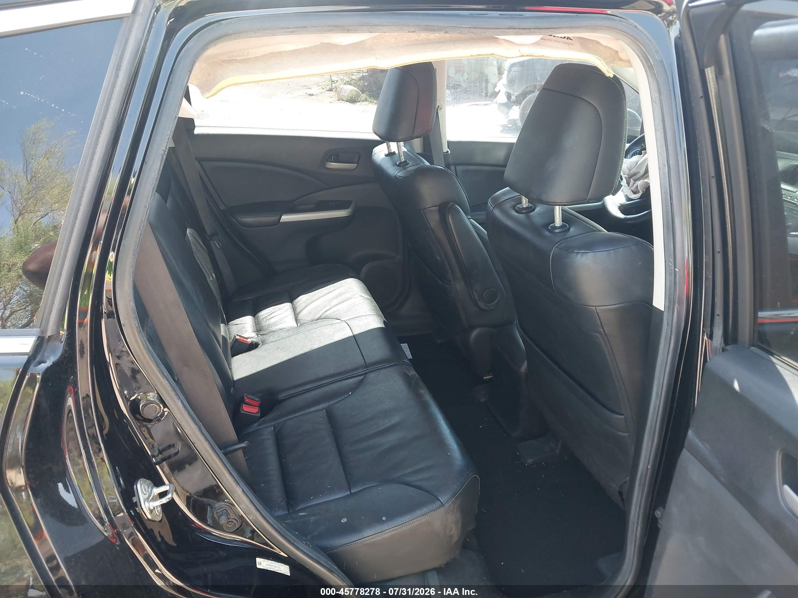 2014 Honda Cr-v Ex-l Black vin: 2HKRM3H72EH511315