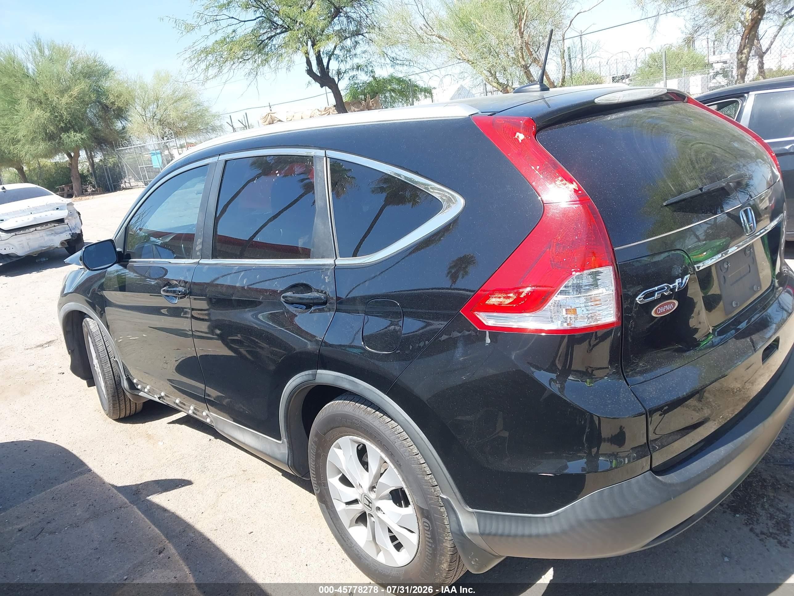 2014 Honda Cr-v Ex-l Black vin: 2HKRM3H72EH511315
