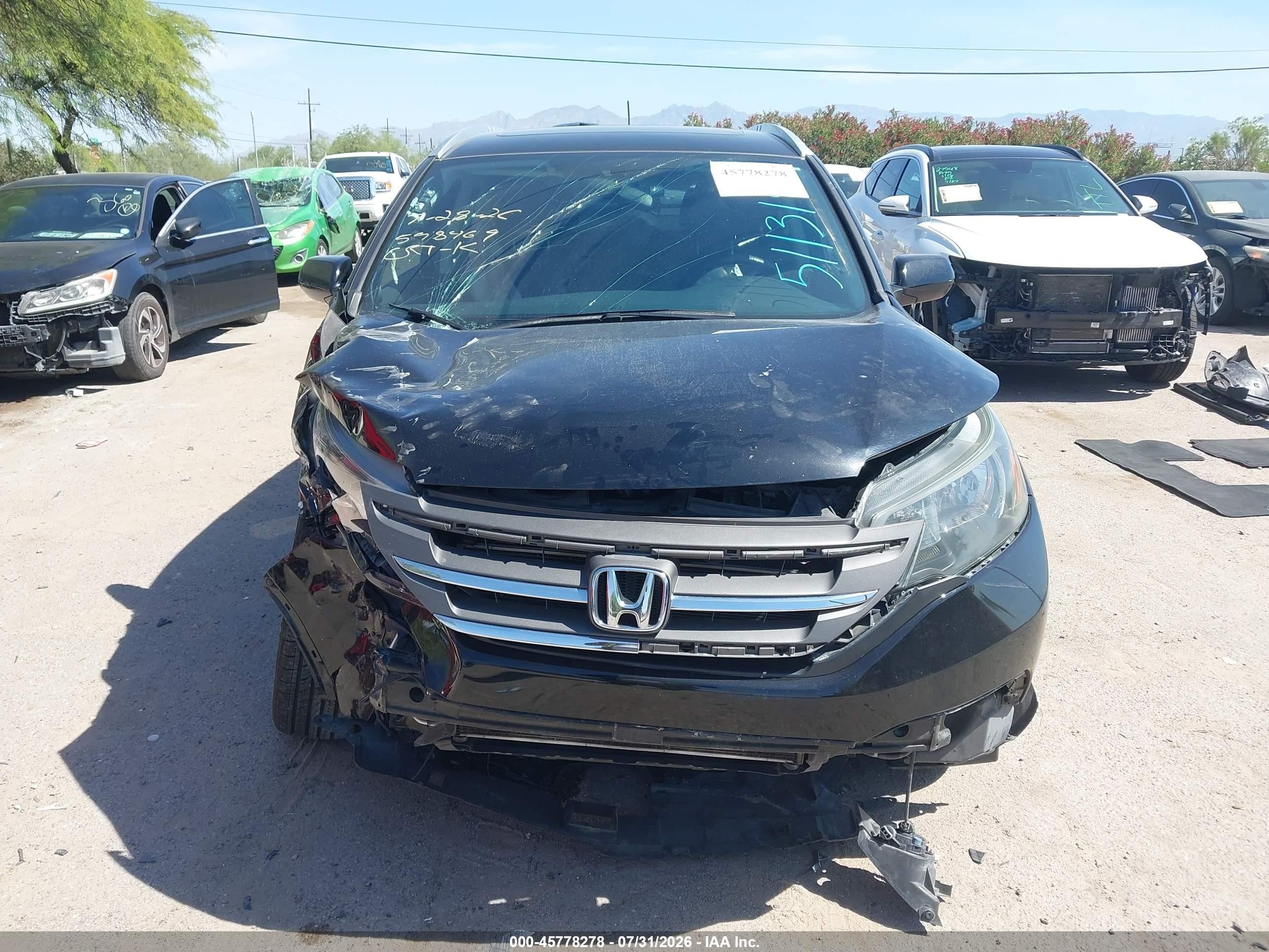 2014 Honda Cr-v Ex-l Black vin: 2HKRM3H72EH511315