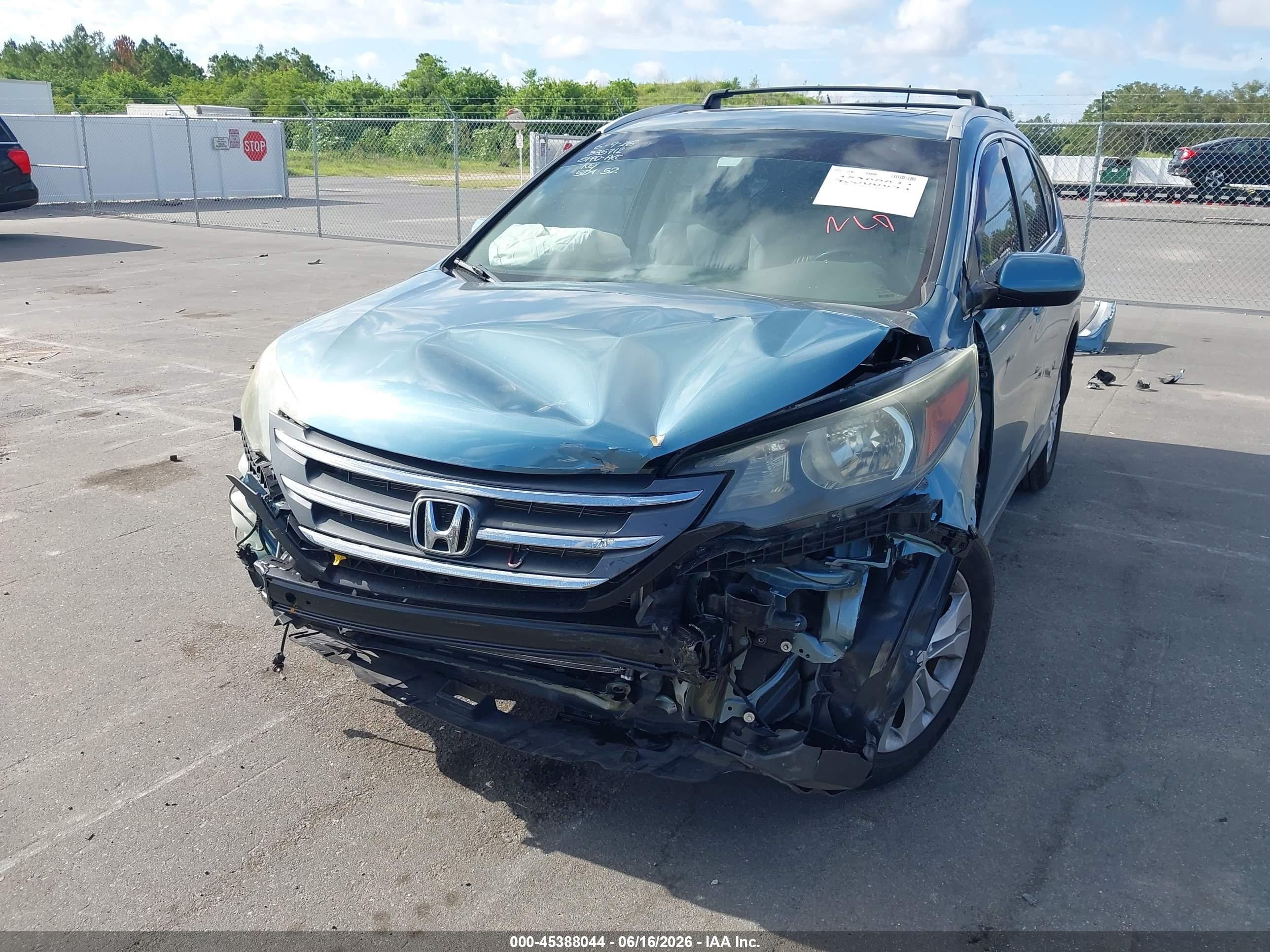 2014 Honda Cr-v Ex-l Light Blue vin: 2HKRM3H72EH528647