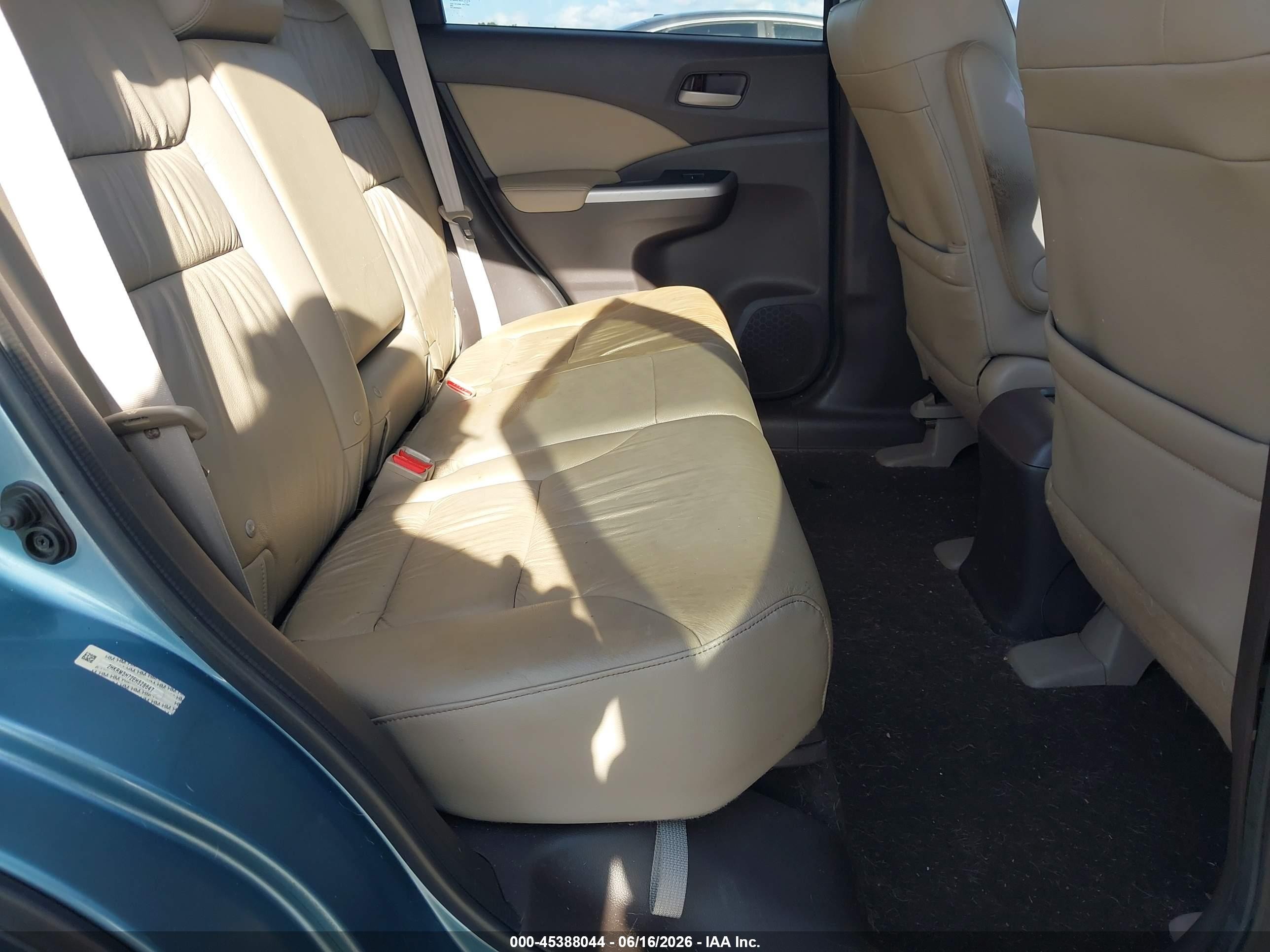 2014 Honda Cr-v Ex-l Light Blue vin: 2HKRM3H72EH528647