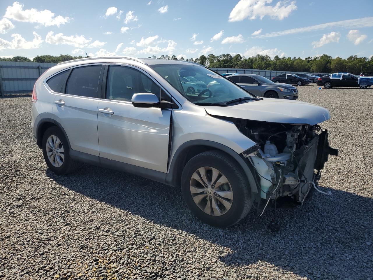 2014 Honda Cr-v Exl Silver vin: 2HKRM3H72EH537705