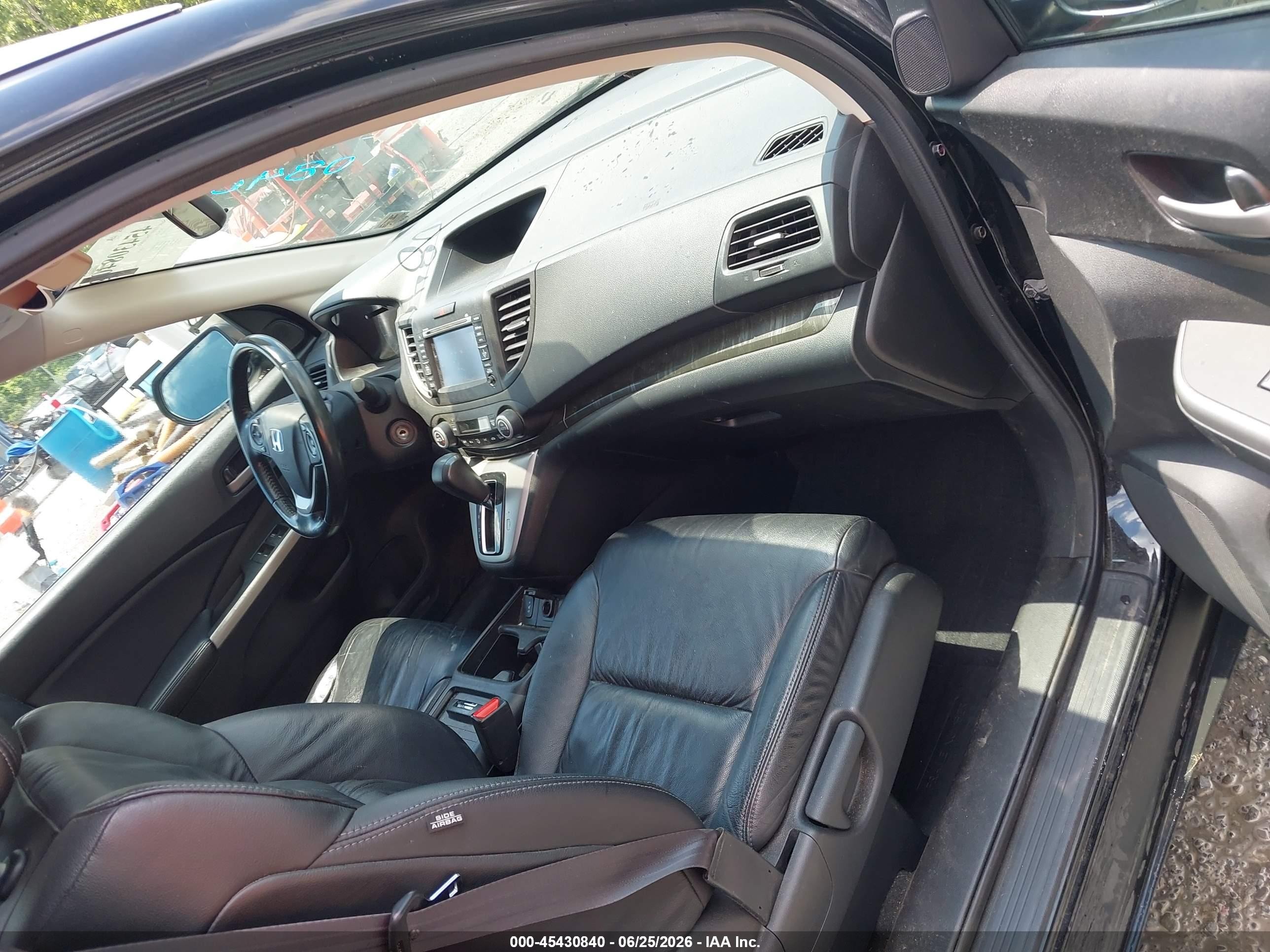 2014 Honda Cr-v Ex-l Black vin: 2HKRM3H72EH542158
