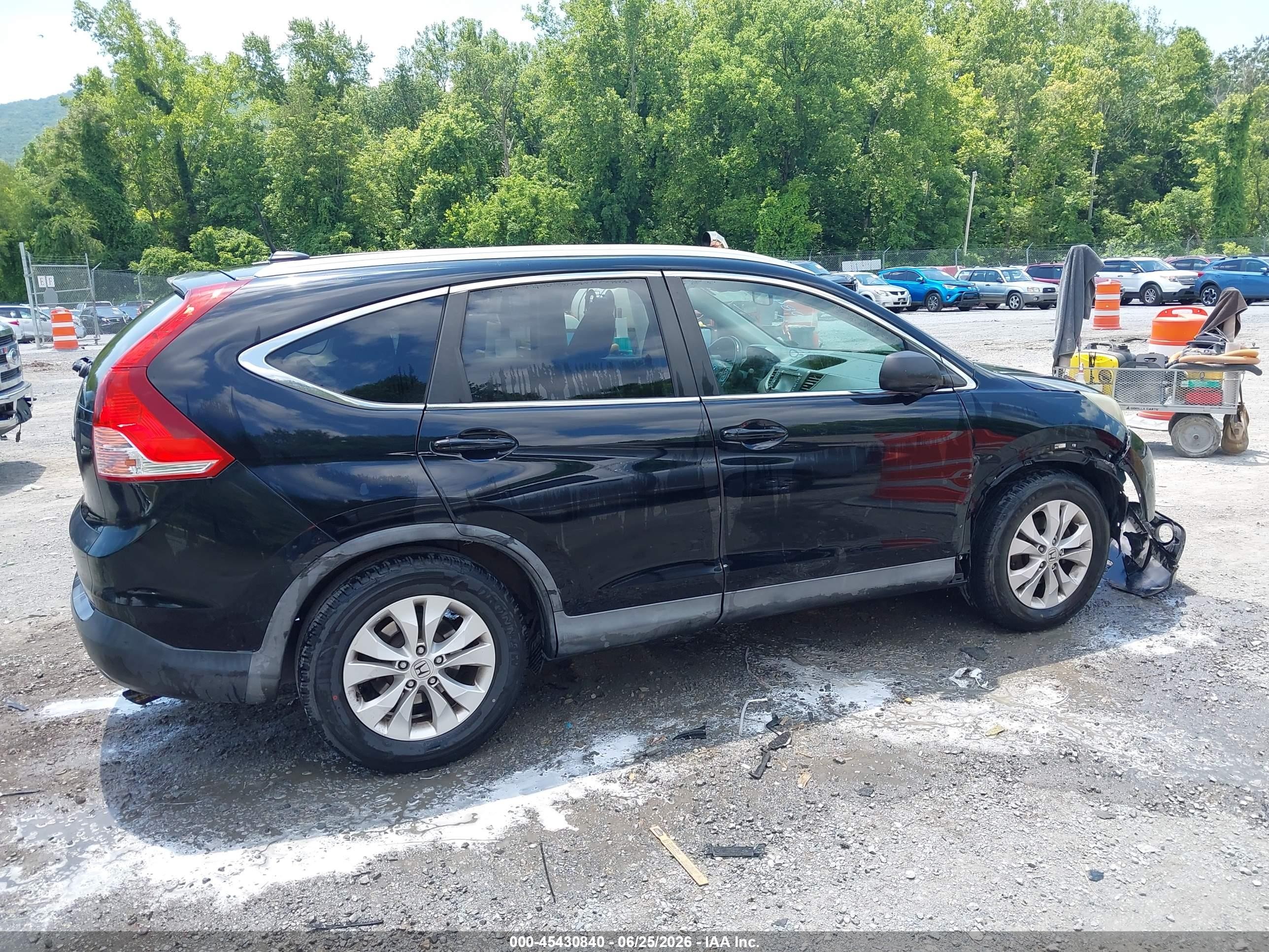 2014 Honda Cr-v Ex-l Black vin: 2HKRM3H72EH542158
