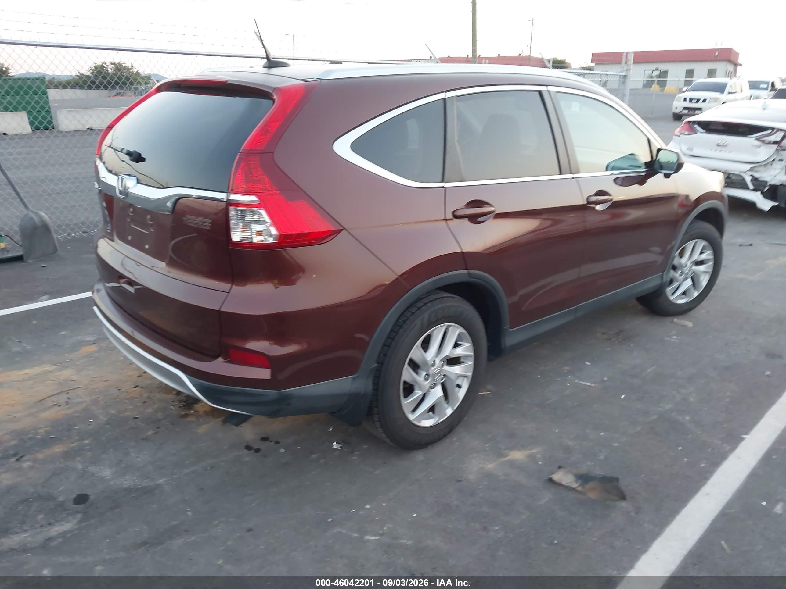 2015 Honda Cr-v Ex-l Темно-бордовый vin: 2HKRM3H72FH510618