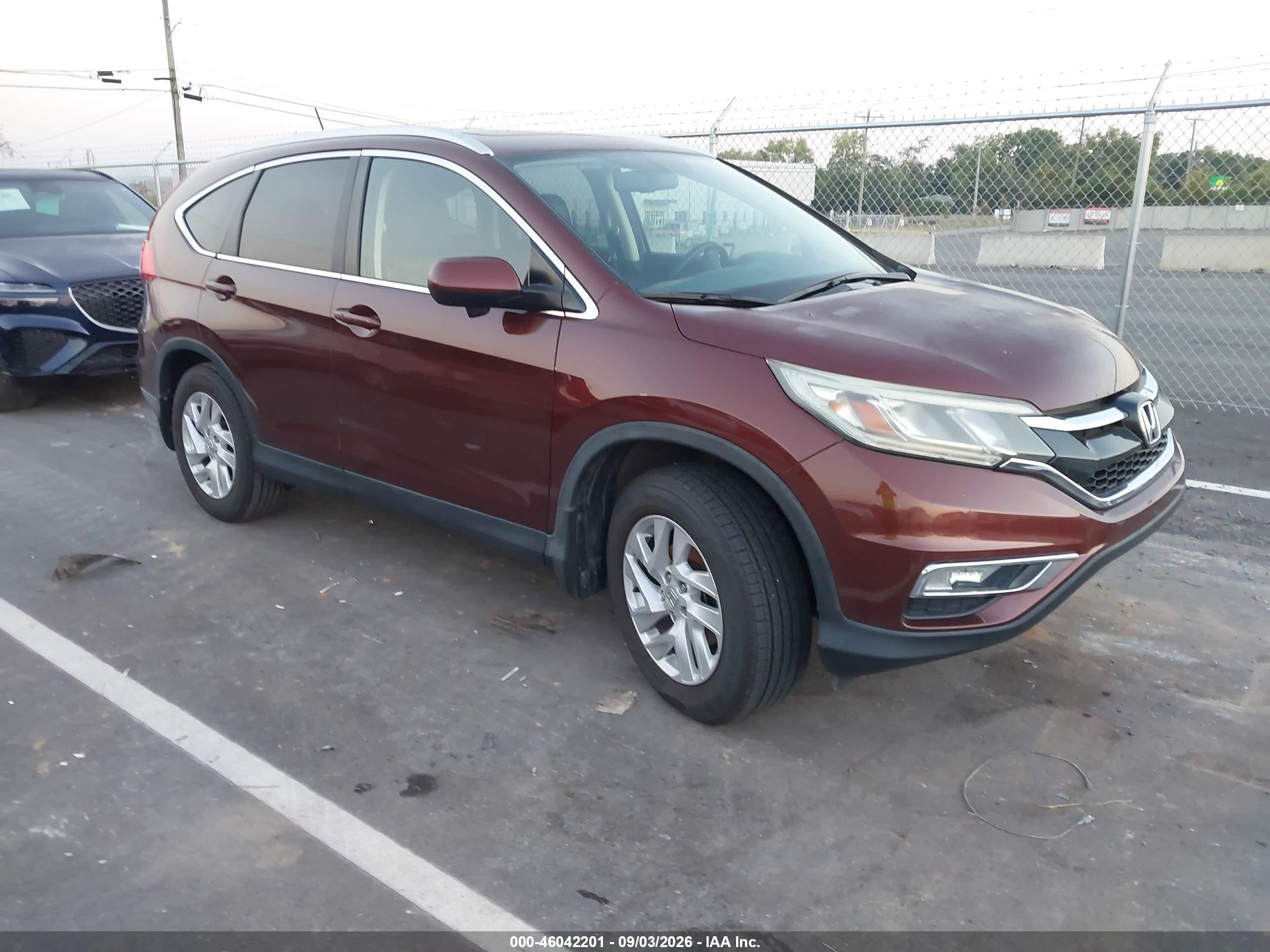2015 Honda Cr-v Ex-l Темно-бордовый vin: 2HKRM3H72FH510618