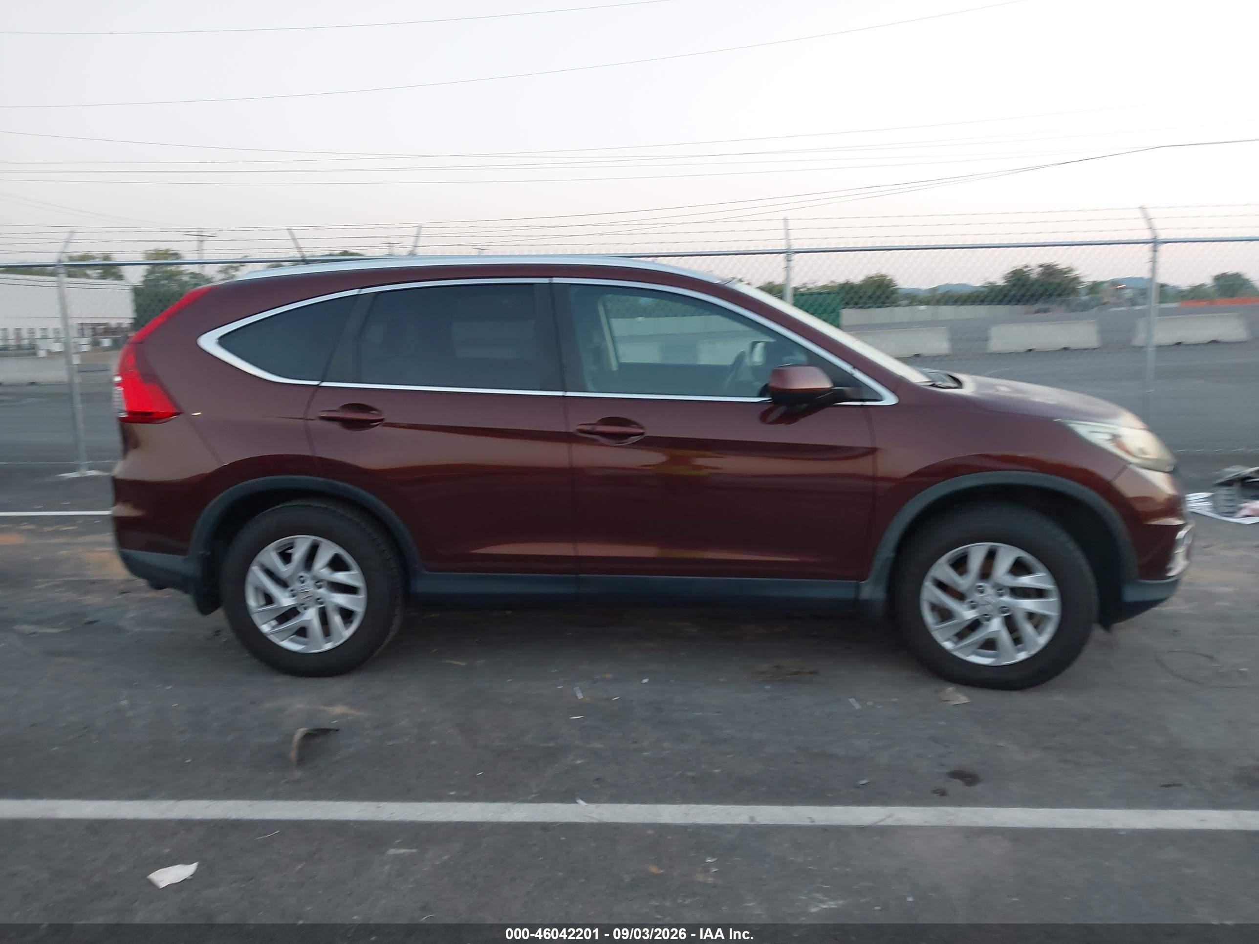 2015 Honda Cr-v Ex-l Темно-бордовый vin: 2HKRM3H72FH510618