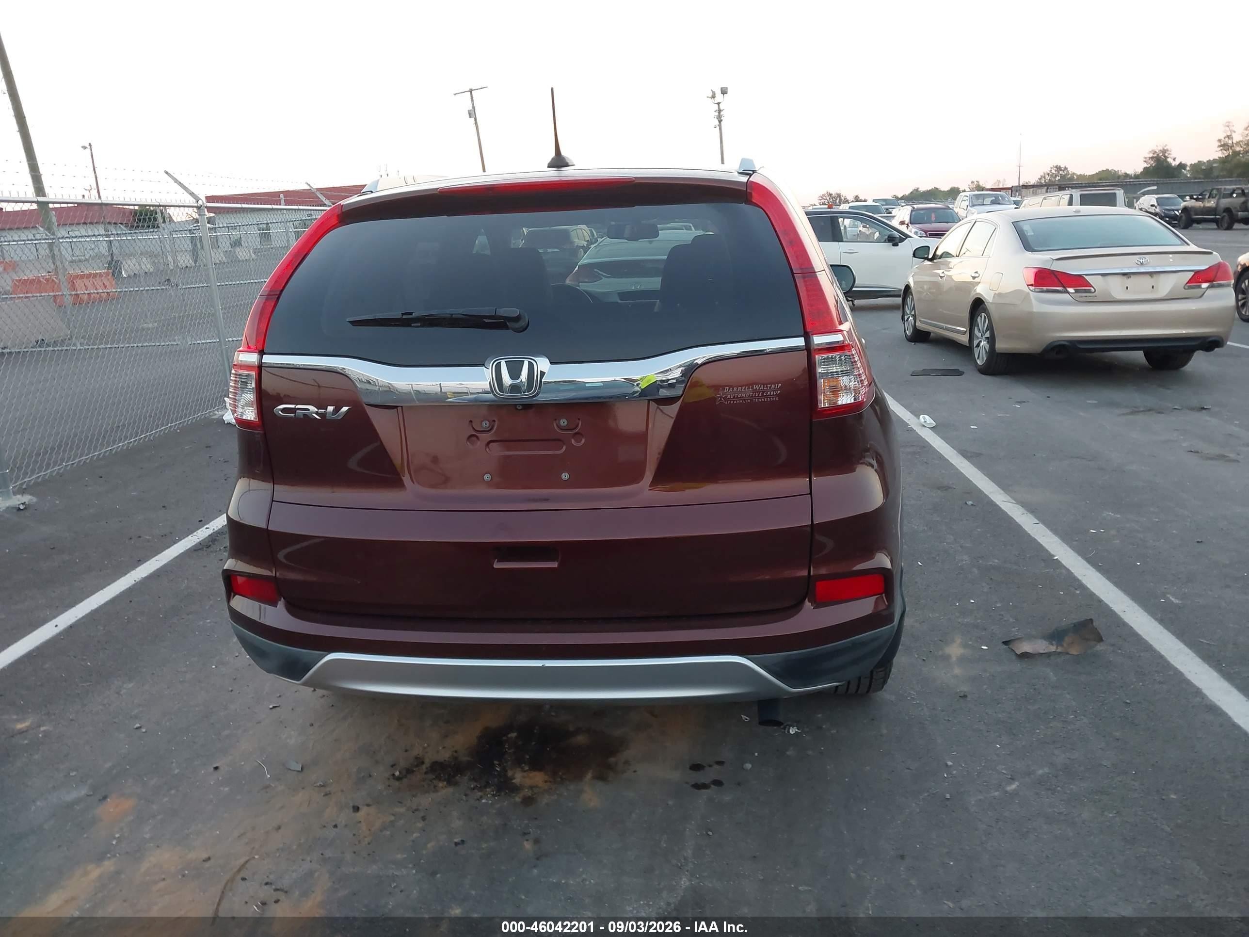 2015 Honda Cr-v Ex-l Темно-бордовый vin: 2HKRM3H72FH510618