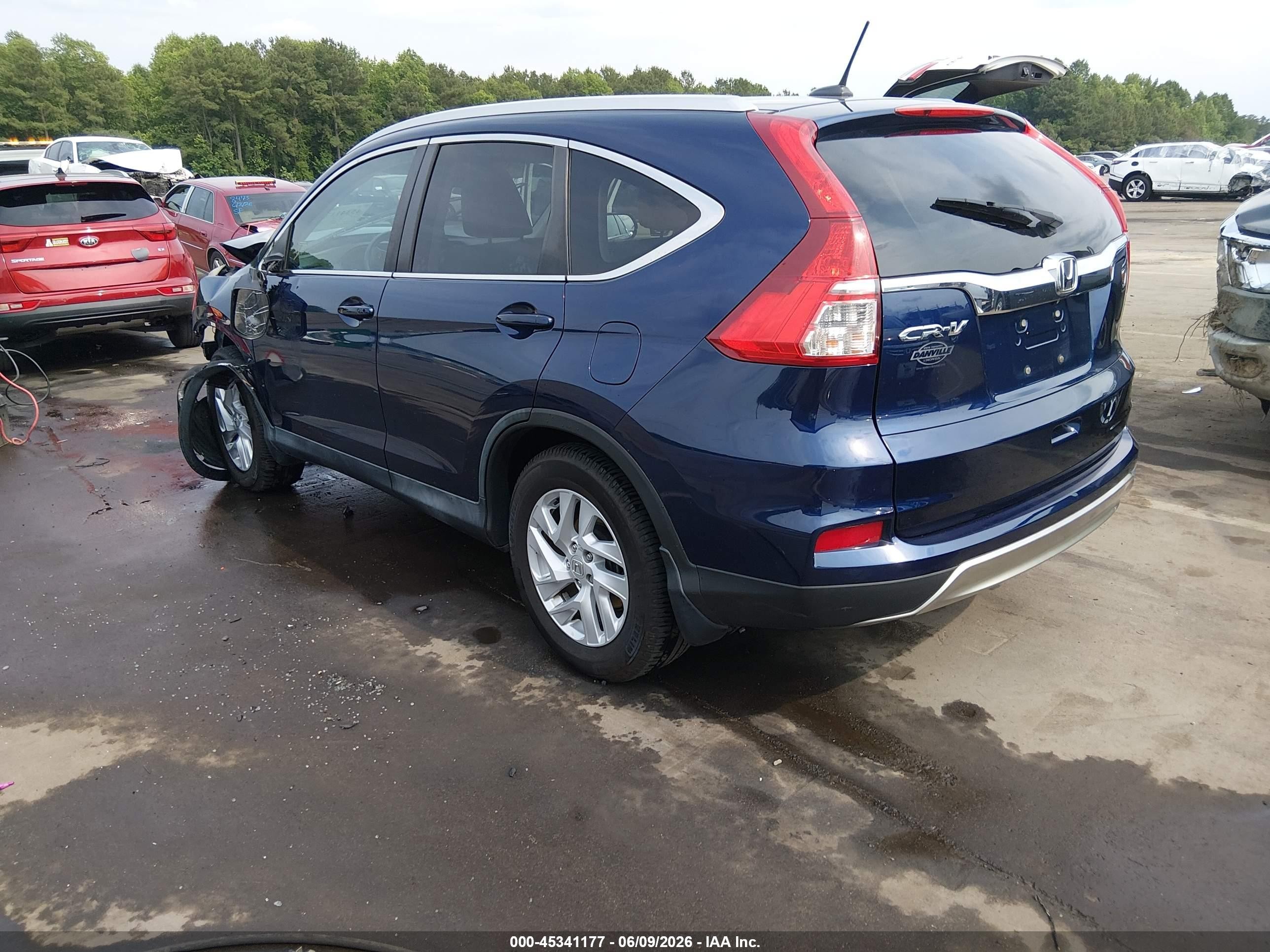 2015 Honda Cr-v Ex-l Синий vin: 2HKRM3H72FH521313