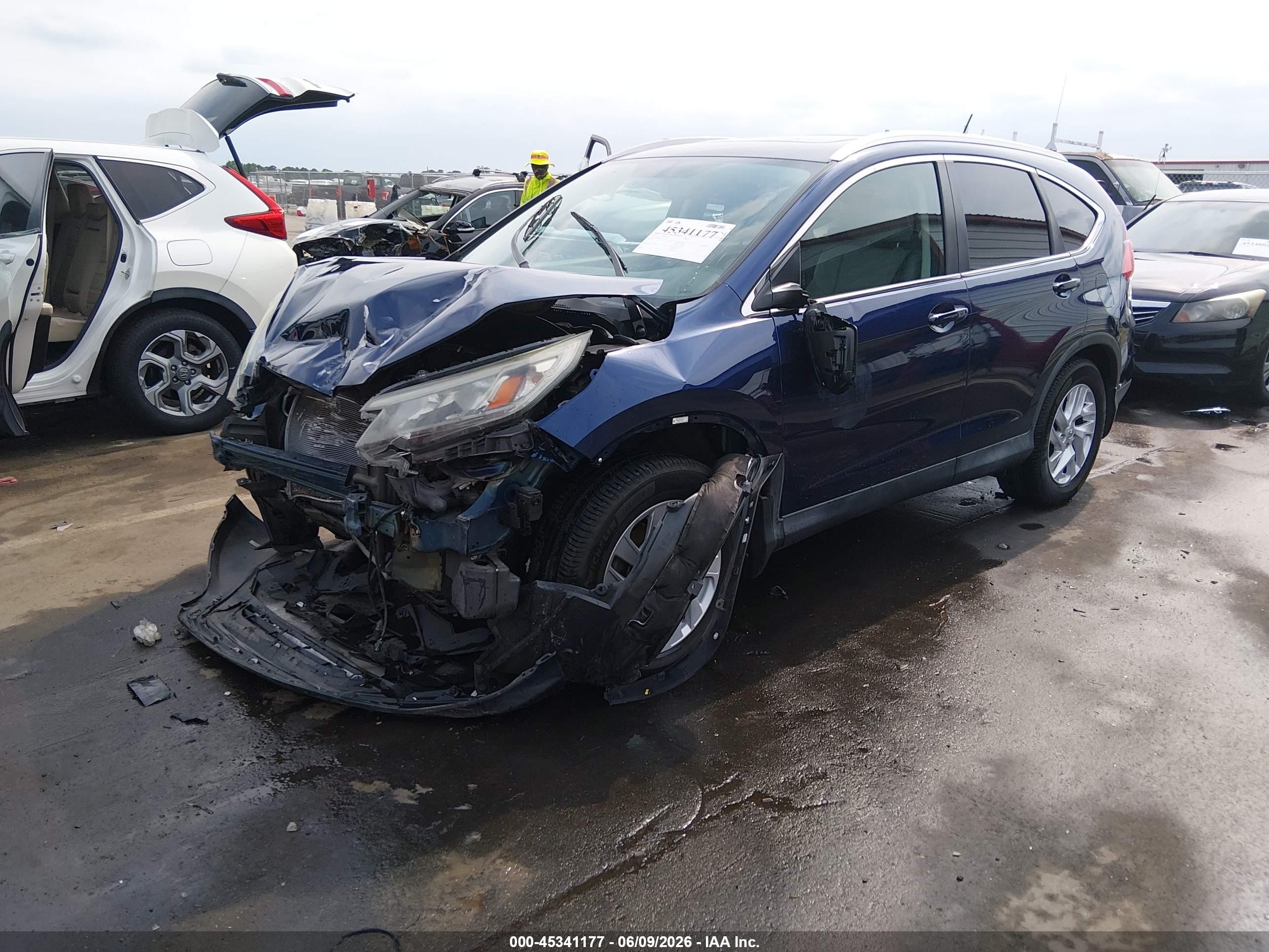 2015 Honda Cr-v Ex-l Синий vin: 2HKRM3H72FH521313